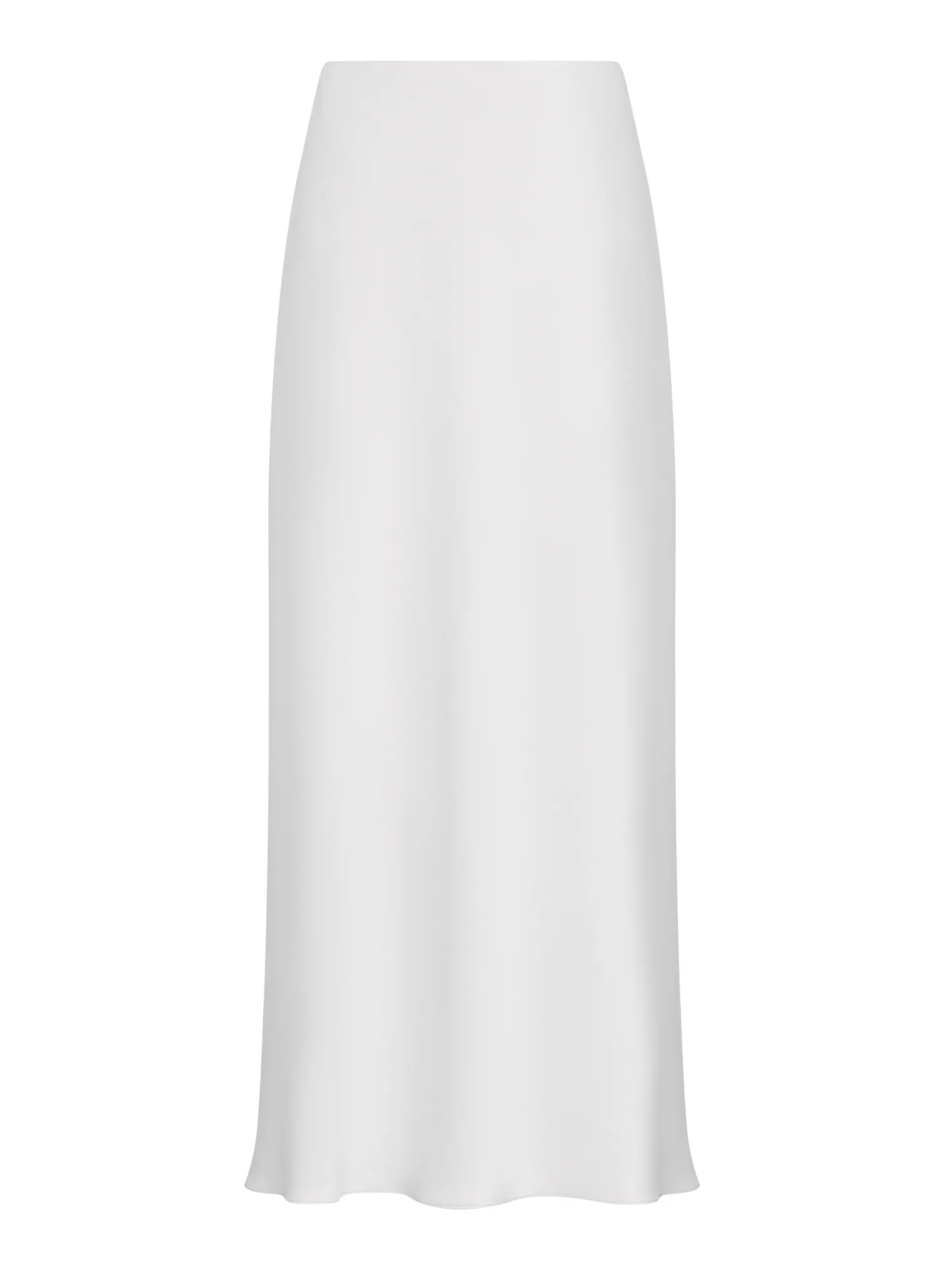 Юбка атласная удлиненная белого цвета фото 7