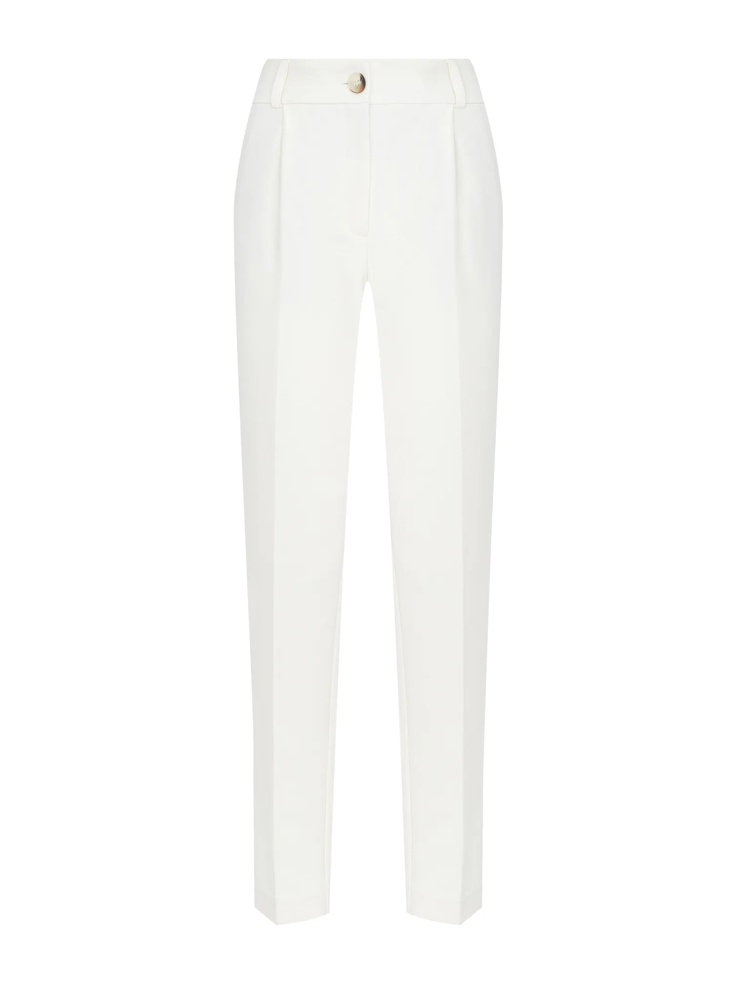 Брюки с завышенной талией цвета тофу фото 1