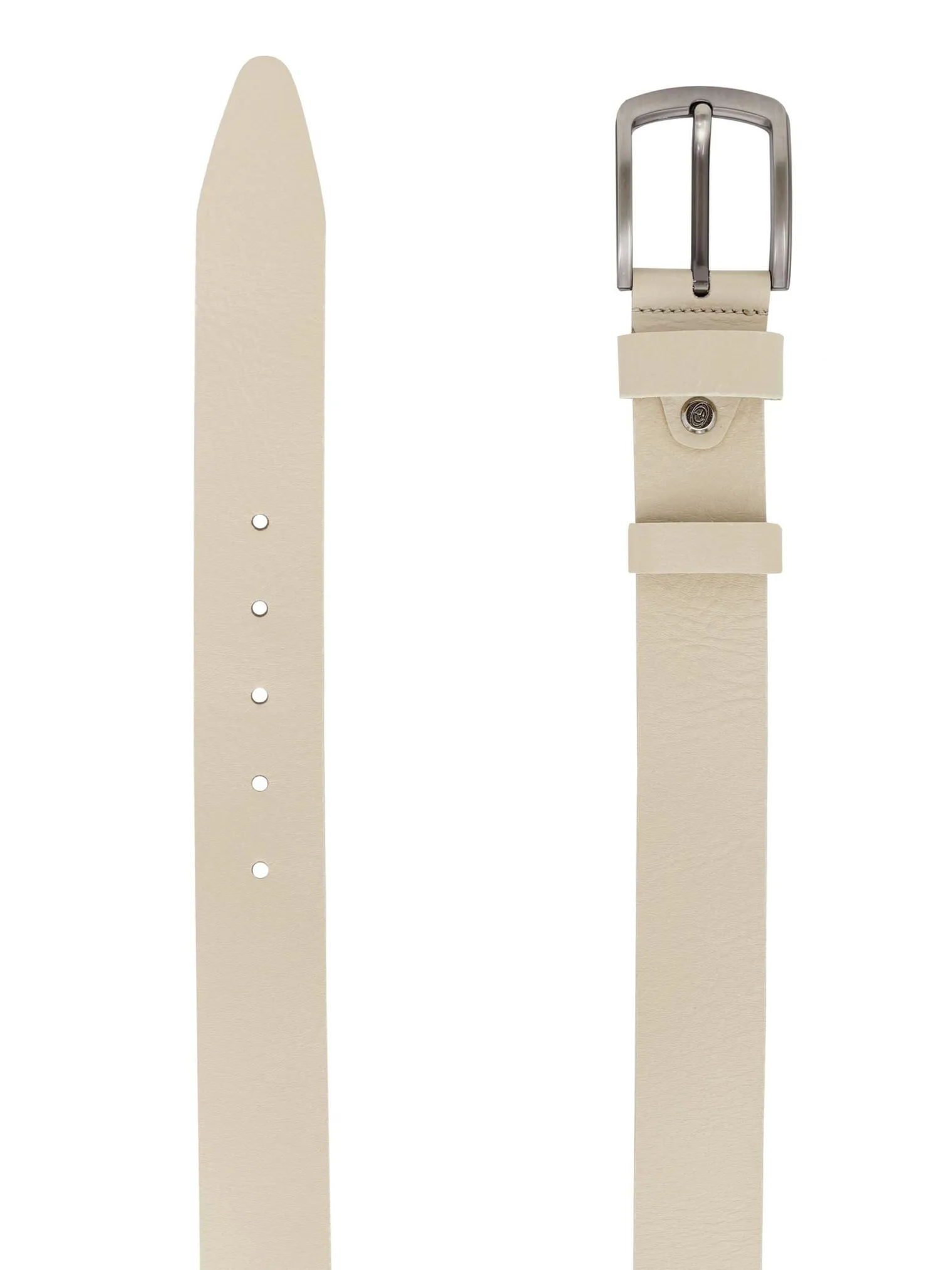 Ремень ручной работы молочного цвета фото 2