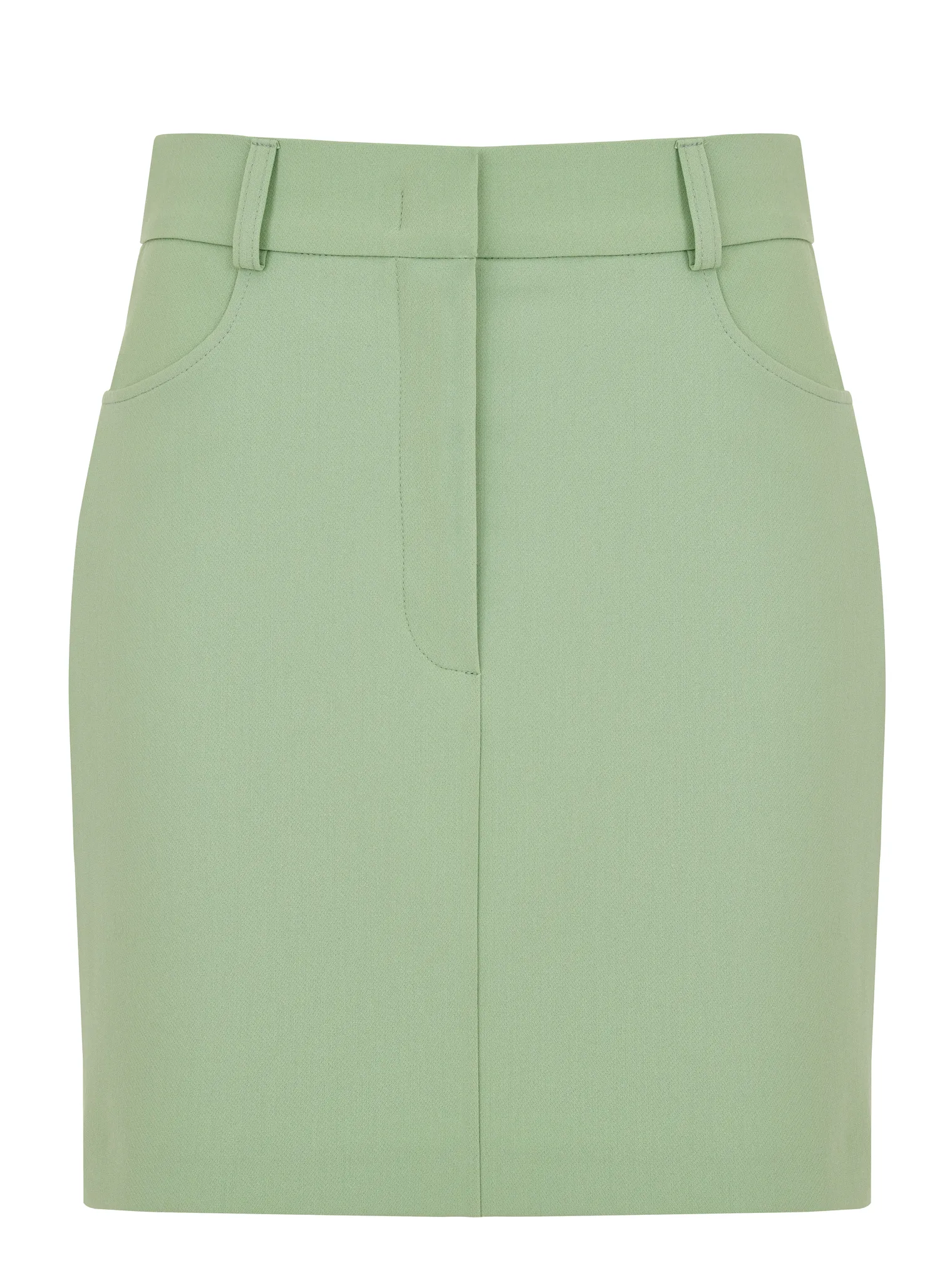 Юбка мини цвета шалфей фото 8