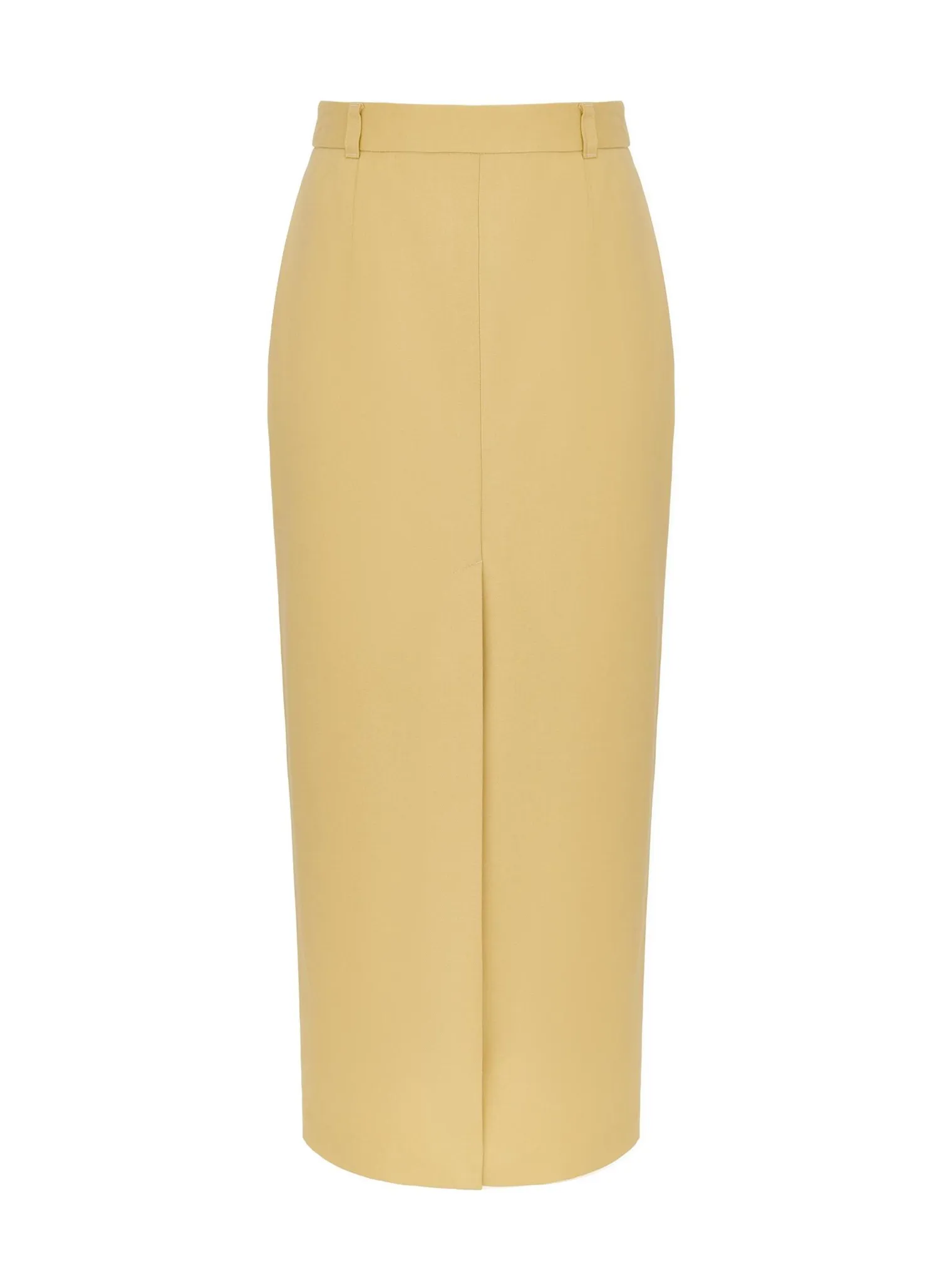 Юбка макси из шерсти цвета молочный лимон фото 8