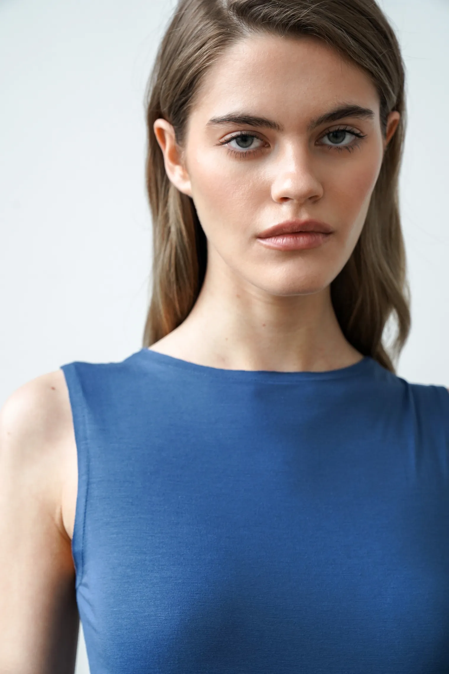 Платье макси цвета синий пепел фото 6