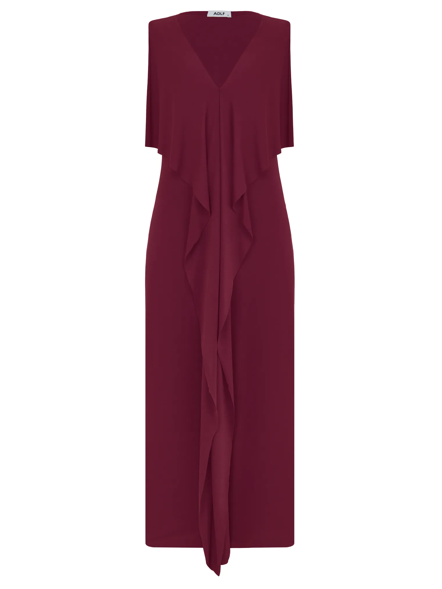 Платье из тонкого трикотажа бордового цвета фото 8