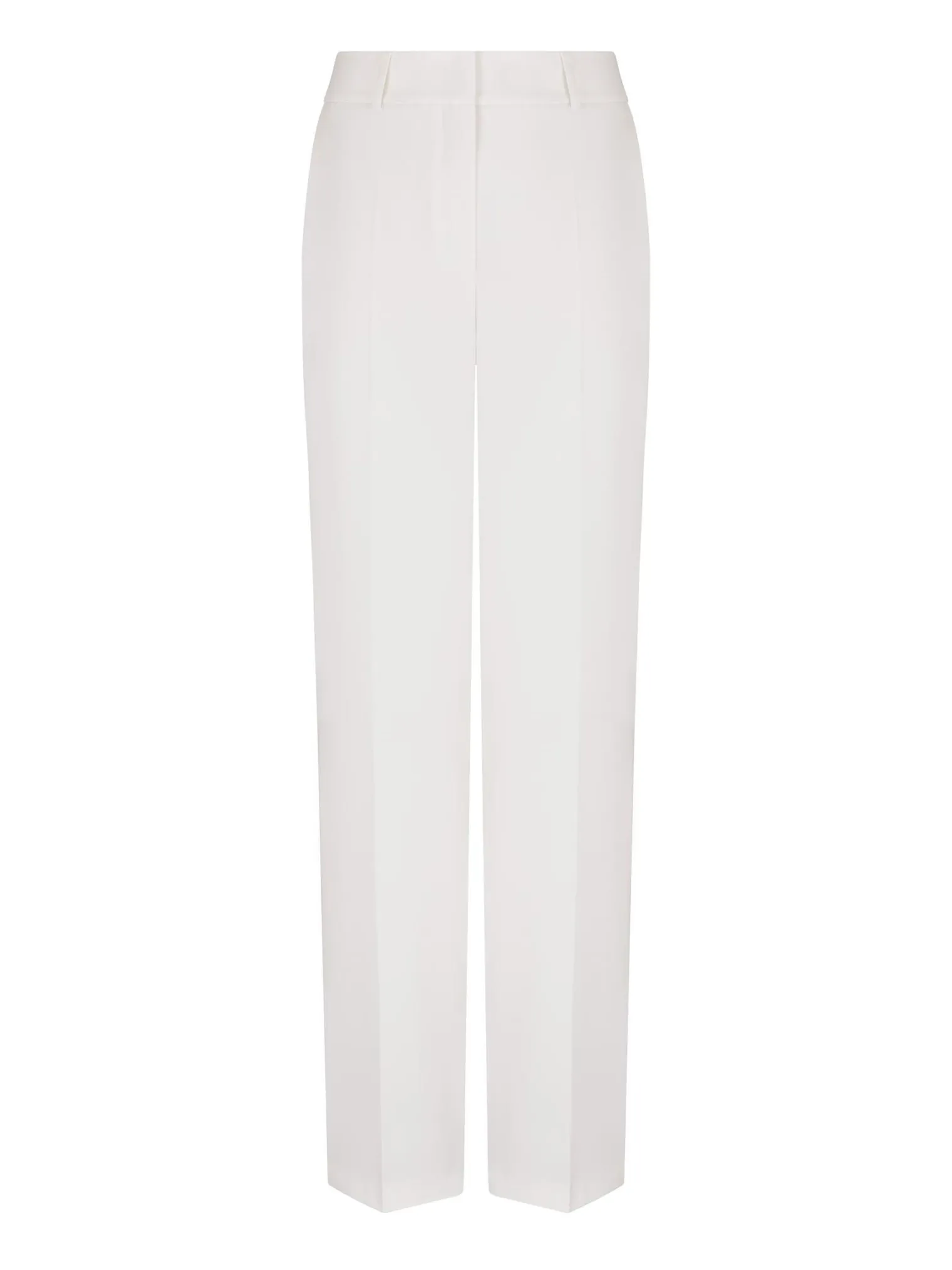 Брюки с завышенной талией прямого кроя белого цвета фото 9