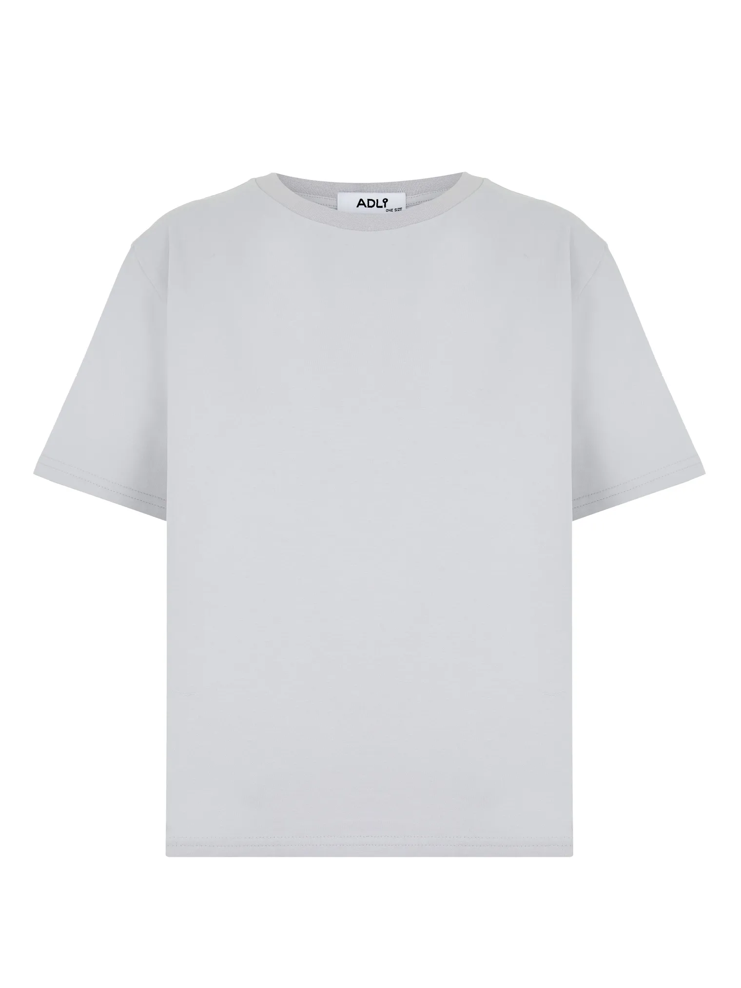 Футболка свободного кроя пепельного цвета фото 6