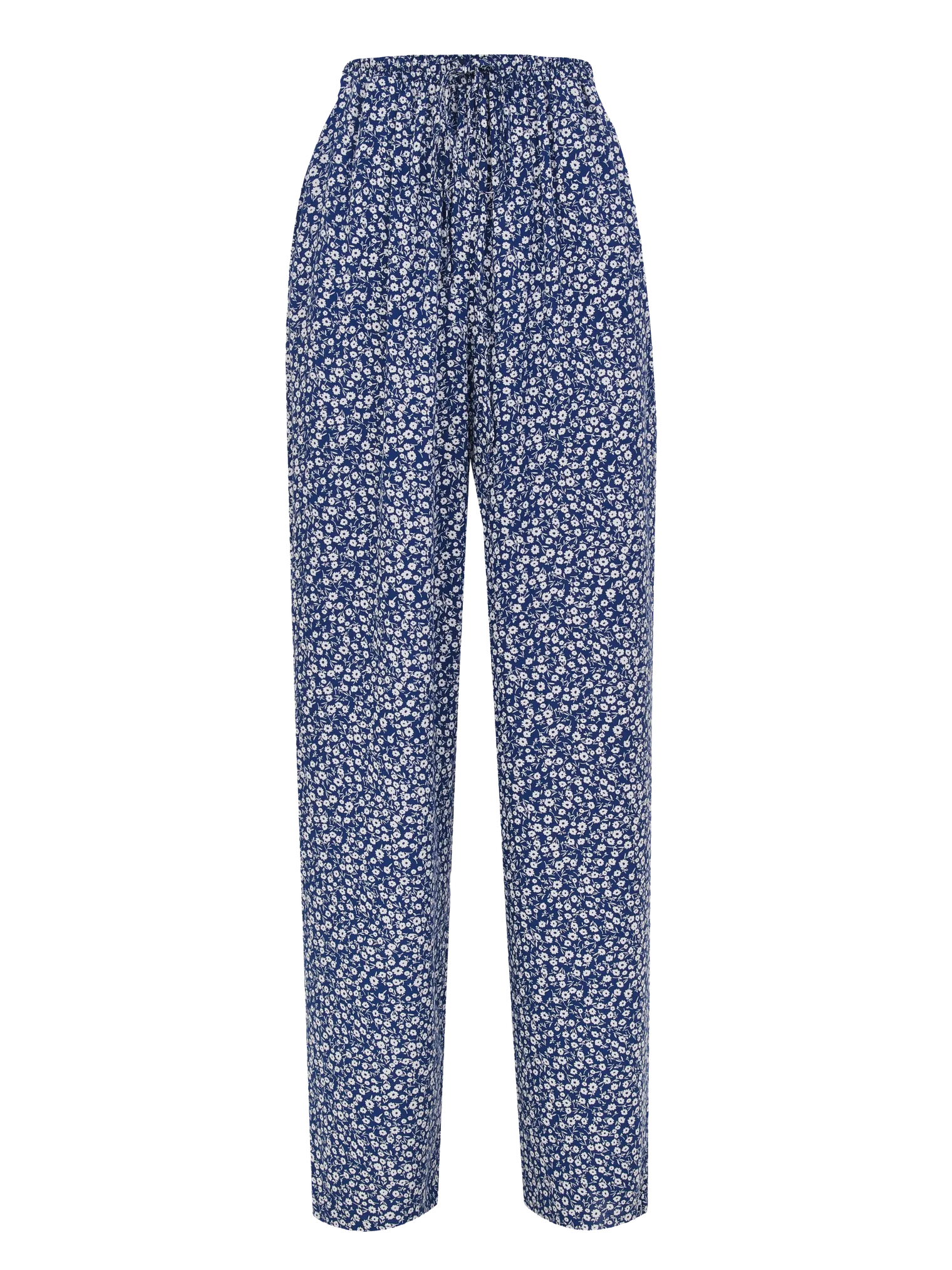 Костюм из хлопка: рубашка, брюки, топ с принтом в цвете синий/белый фото 3