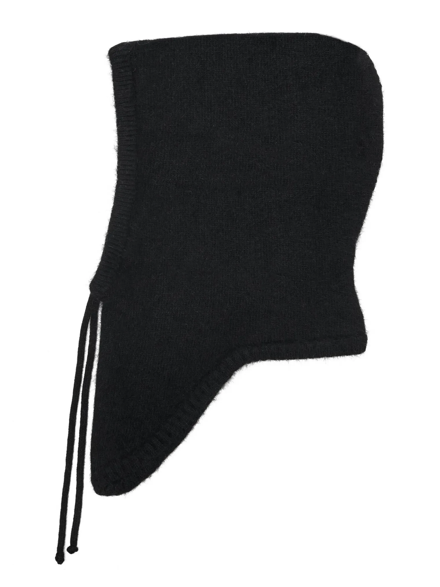 Капор из ангоры чёрного цвета фото 1