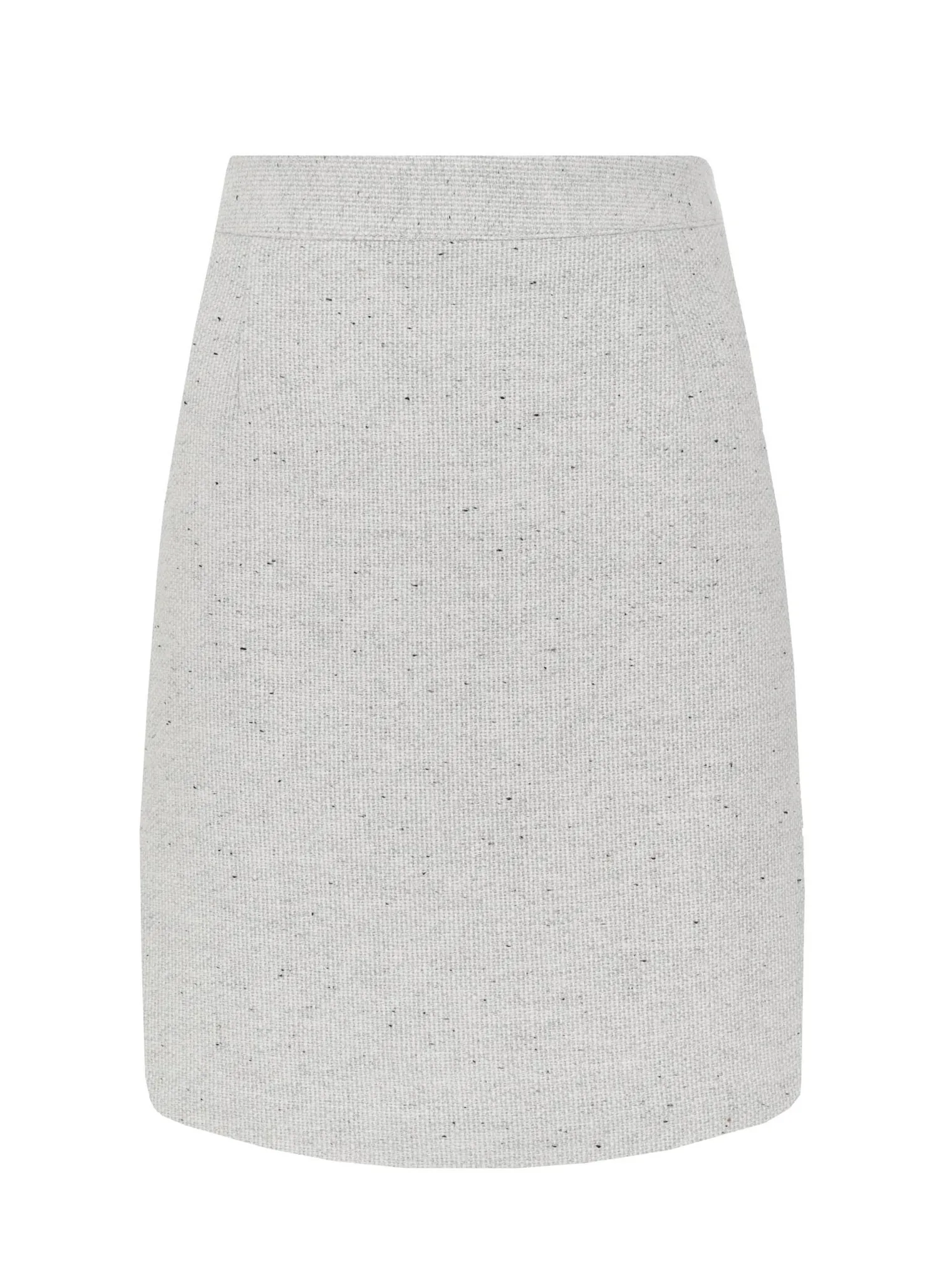 Юбка прямого кроя укороченная цвета серый меланж фото 8