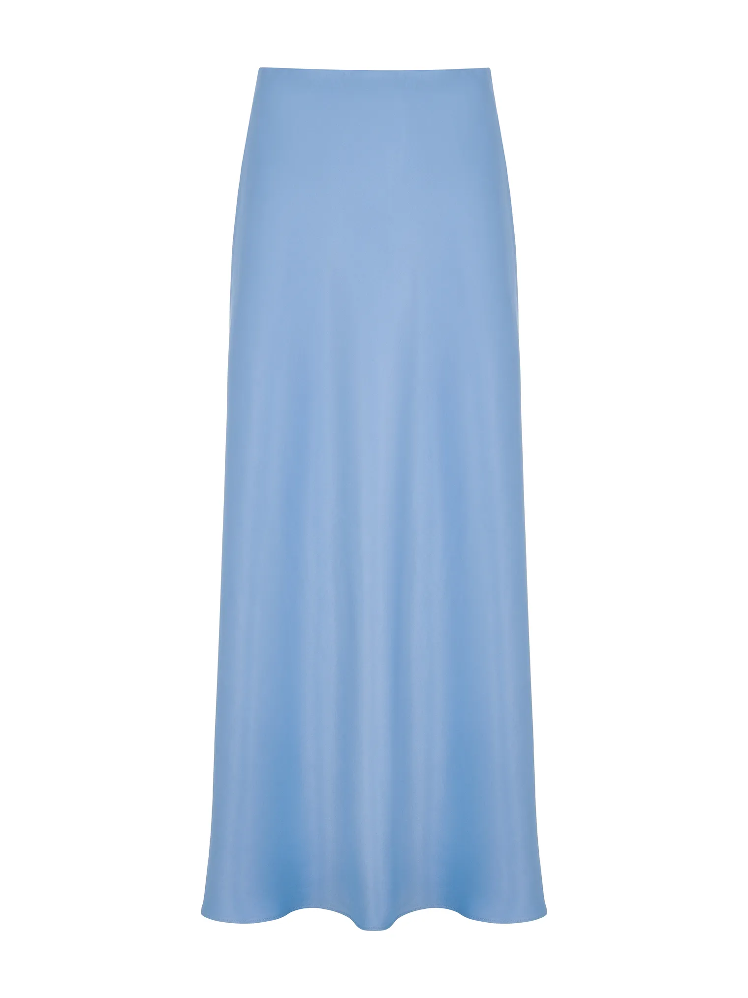 Юбка миди из вискозы голубого цвета фото 7