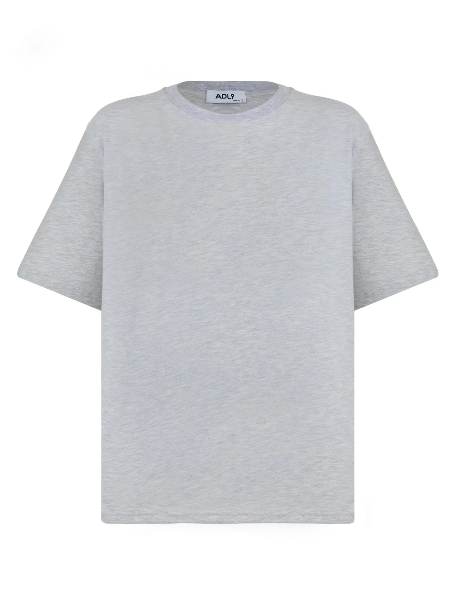 Футболка свободного кроя цвета серый меланж фото 6