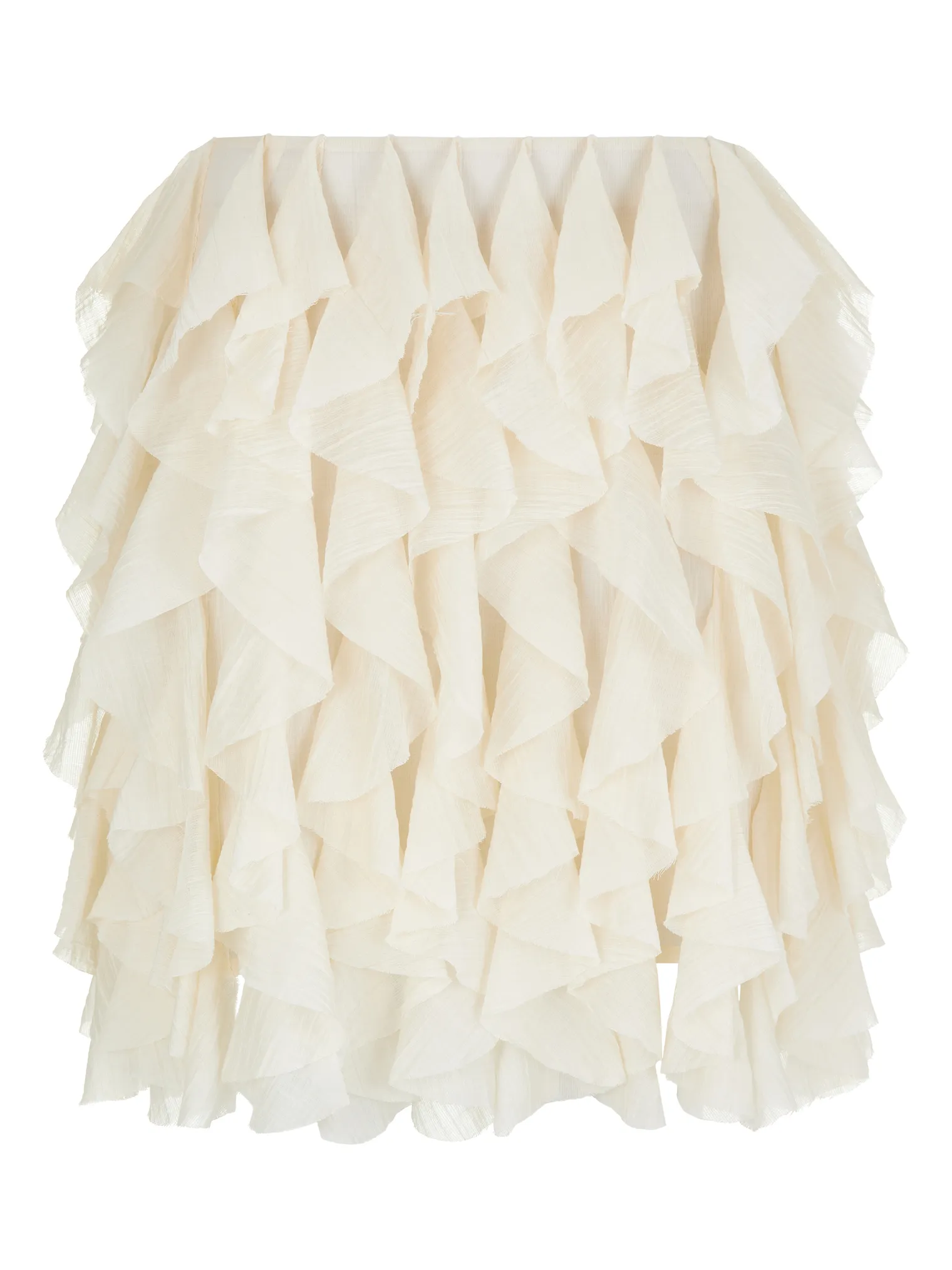 Юбка из жатой ткани молочного цвета фото 9