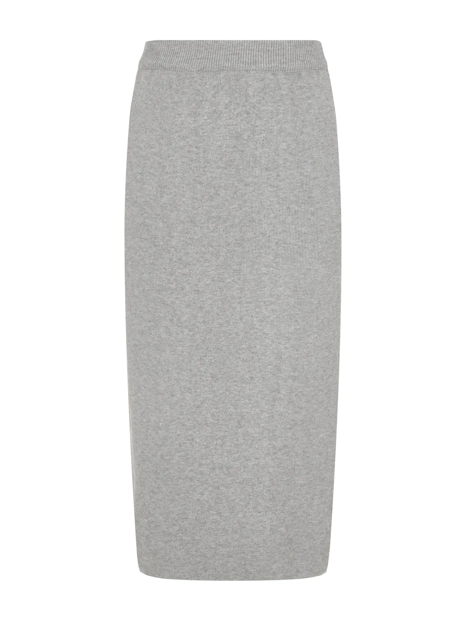 Юбка мелкой вязки серого цвета фото 1