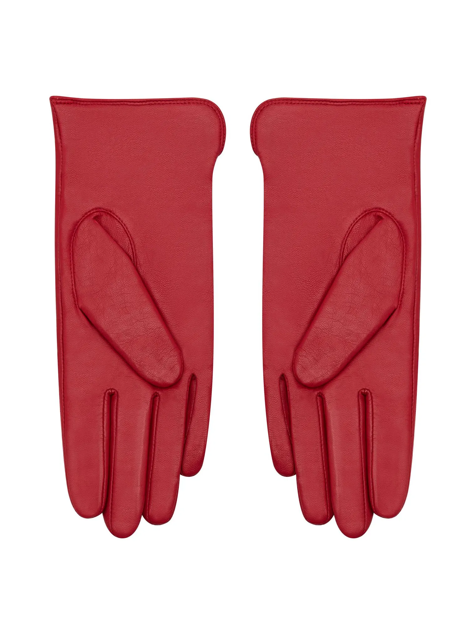 Перчатки из кожи красного цвета фото 2