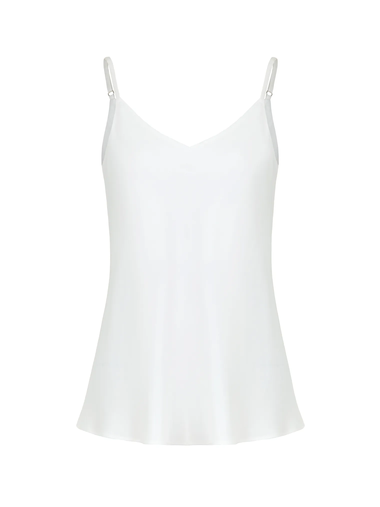 Топ из вискозы на бретелях белого цвета фото 8