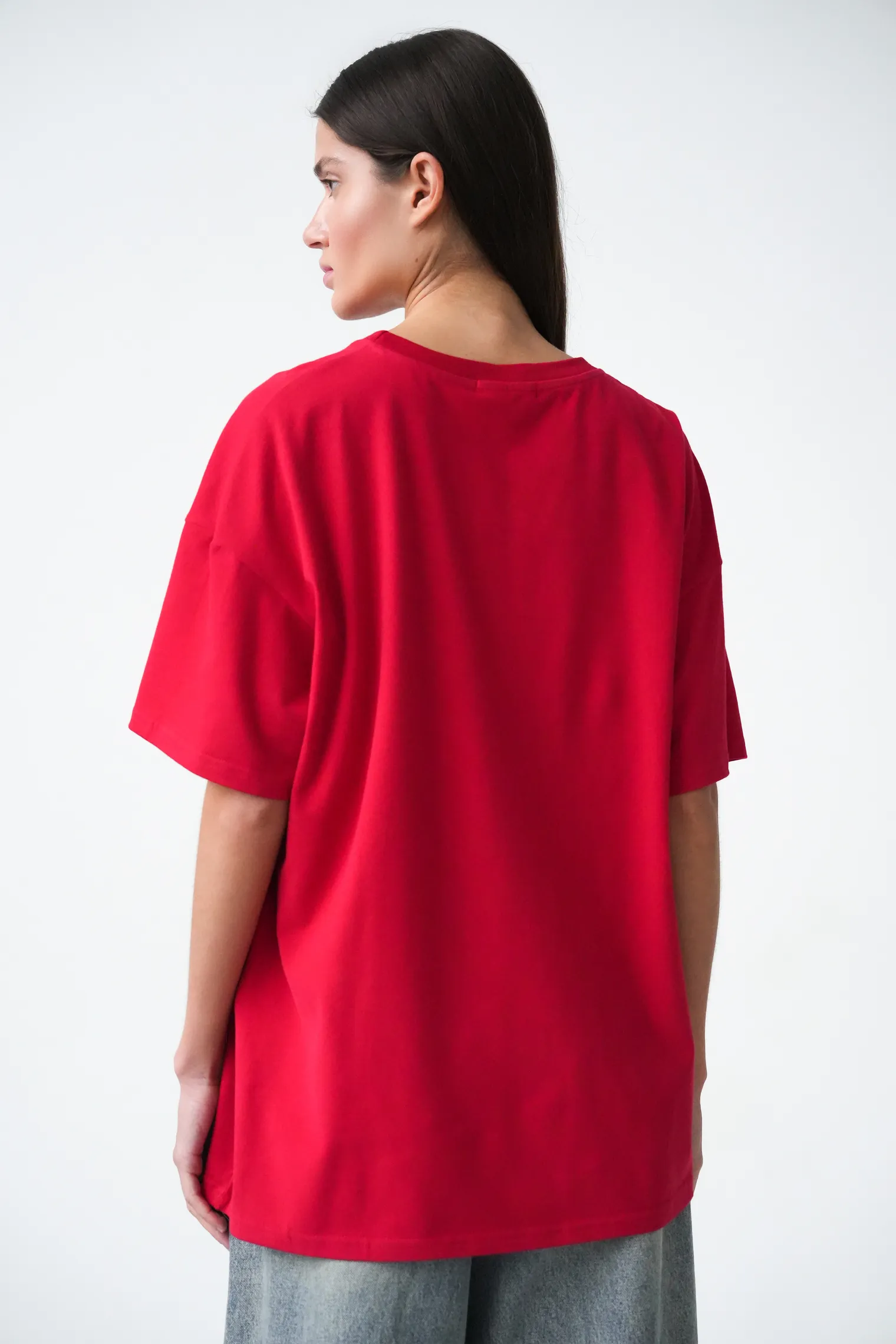 Футболка мужского кроя красного цвета фото 4