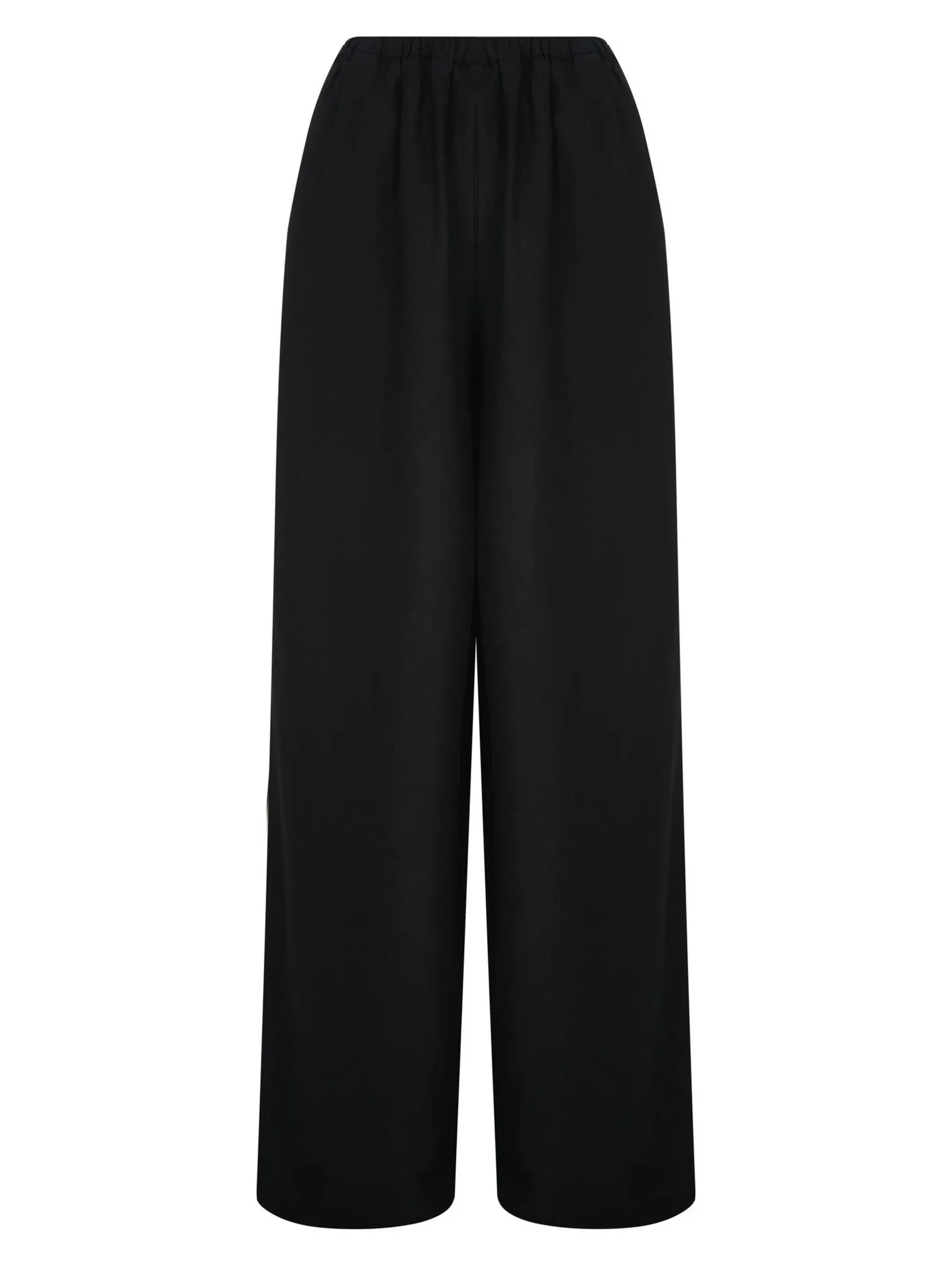 Брюки прямого кроя изо льна чёрного цвета фото 8