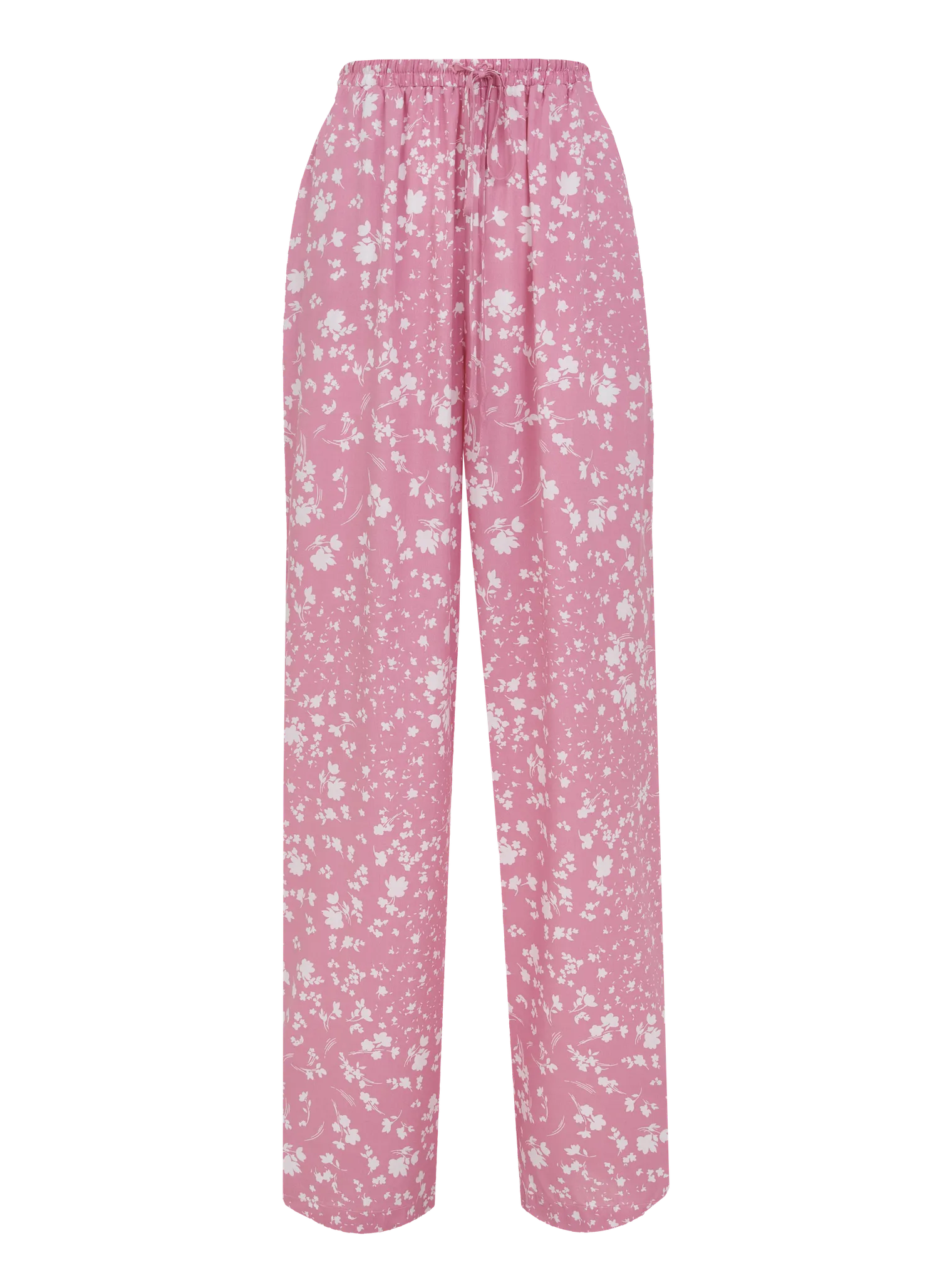 Костюм из хлопка: рубашка, брюки, топ с принтом в цвете розовый/белый фото 3