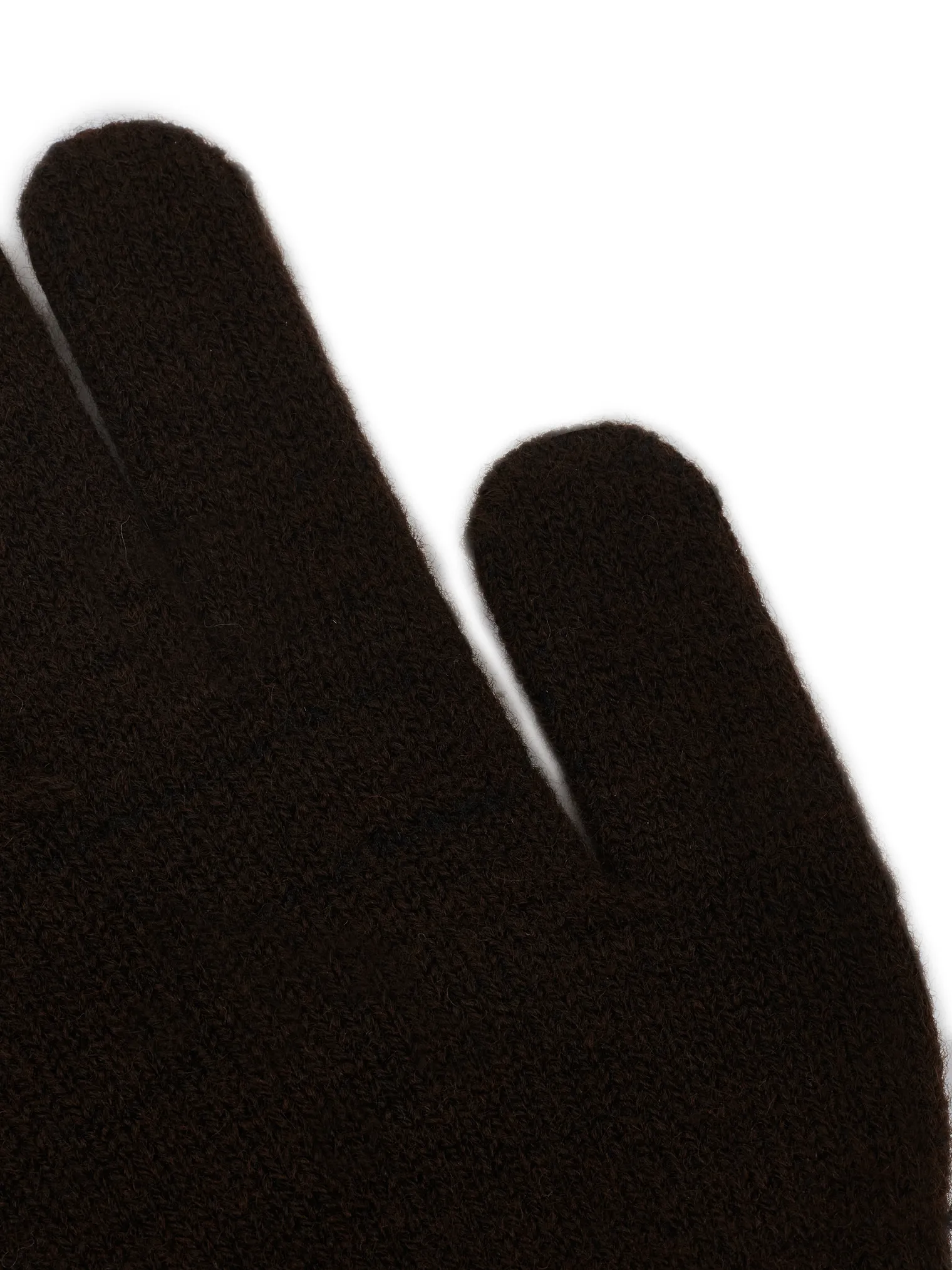 Перчатки из шерсти мериноса цвета горький шоколад фото 2