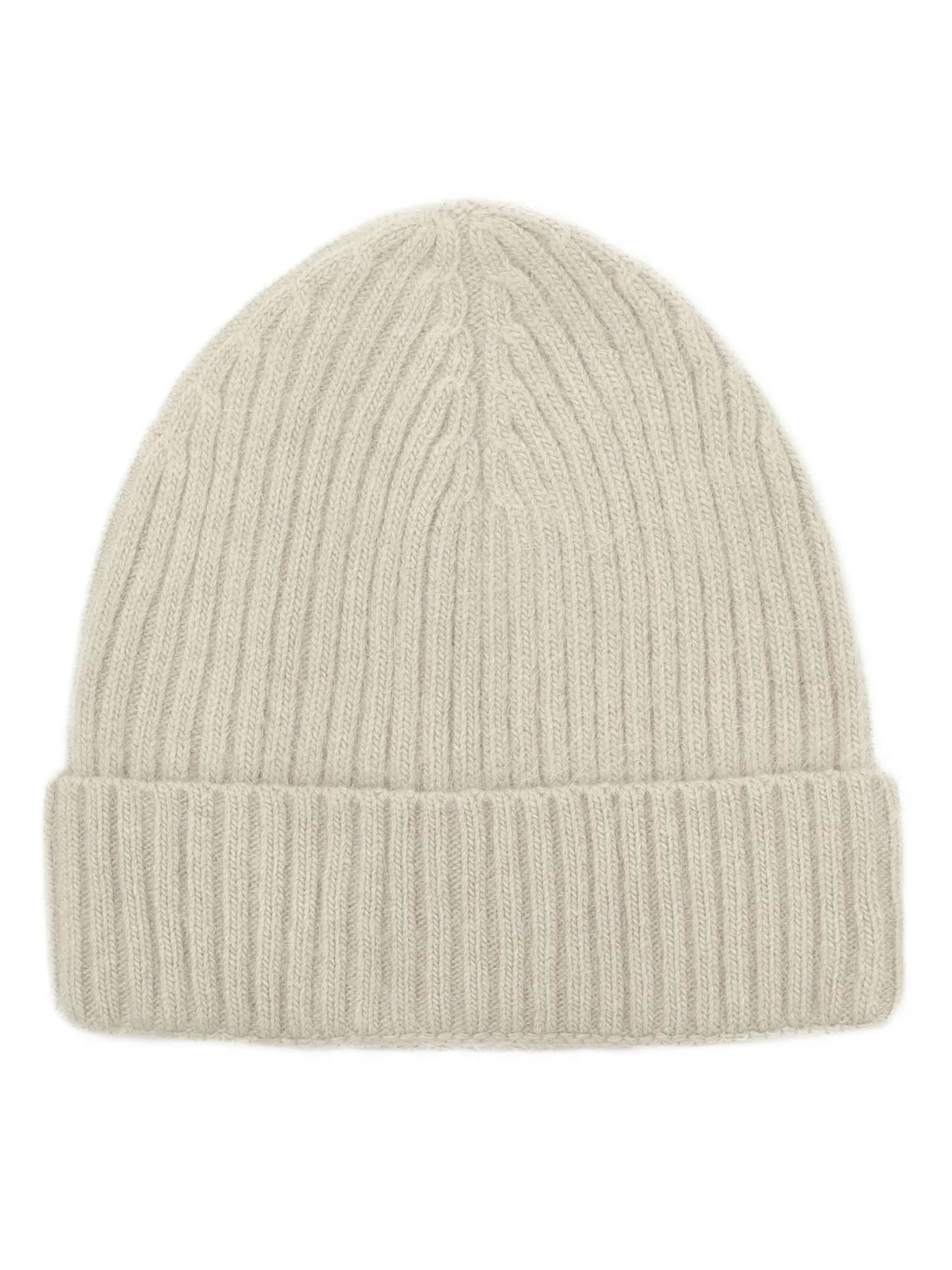 Шапка из ангоры однослойная цвета лён фото 1