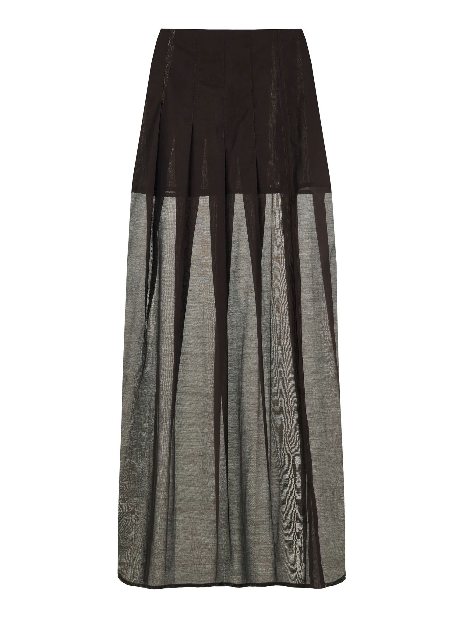 Юбка из прозрачной ткани цвета горький шоколад фото 9