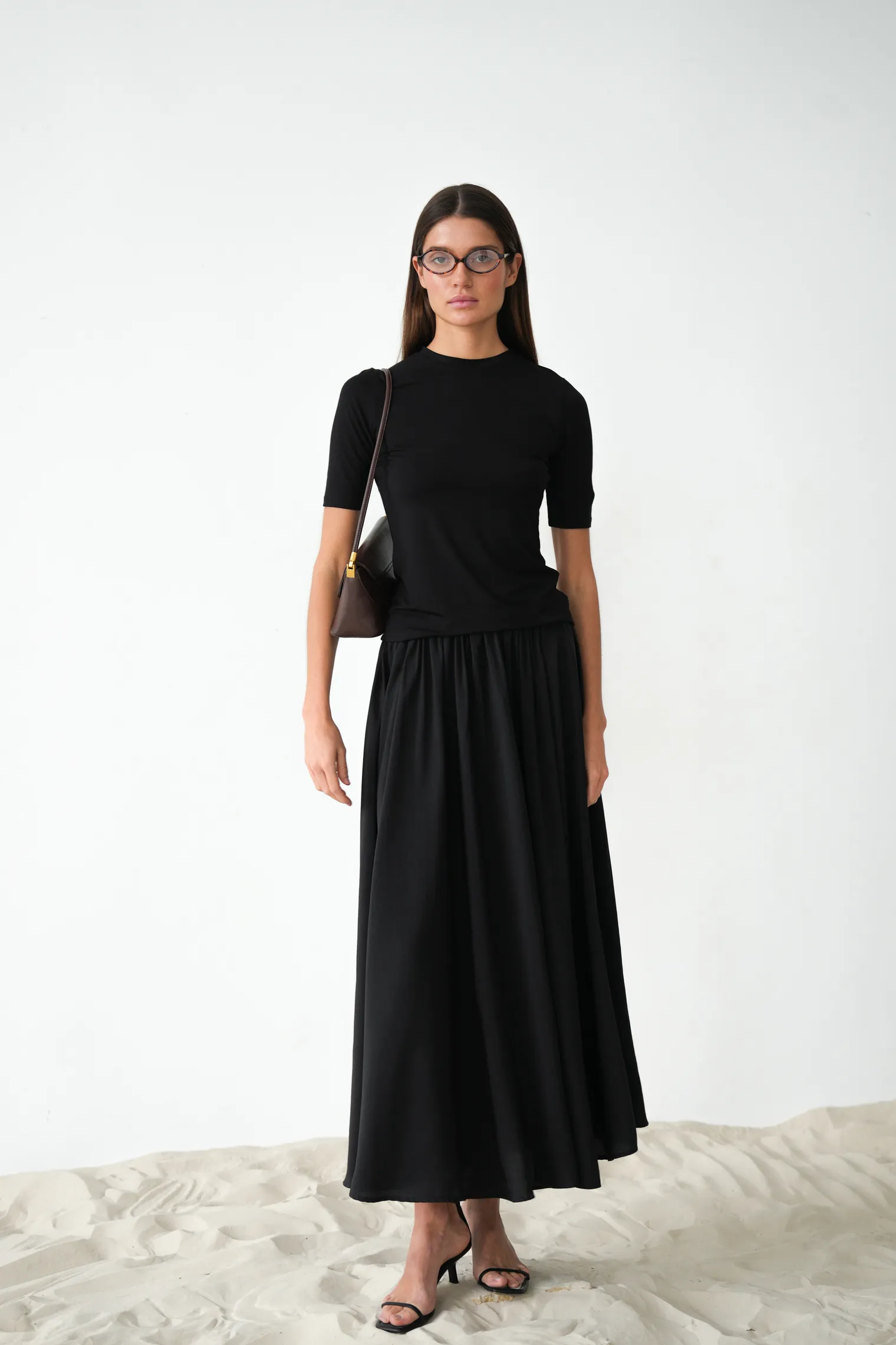 Юбка миди  чёрного цвета фото 7