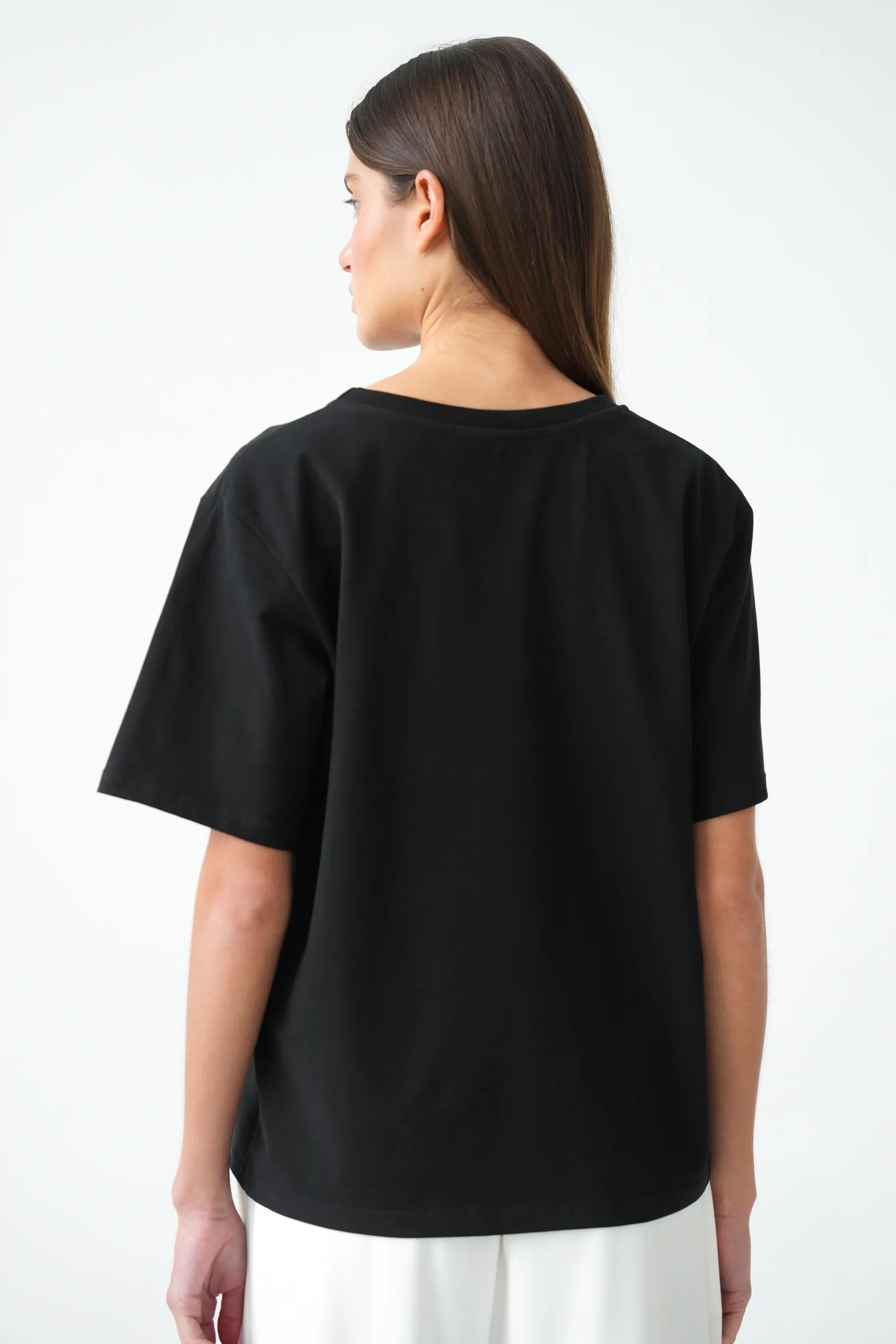 Футболка свободного кроя чёрного цвета фото 4
