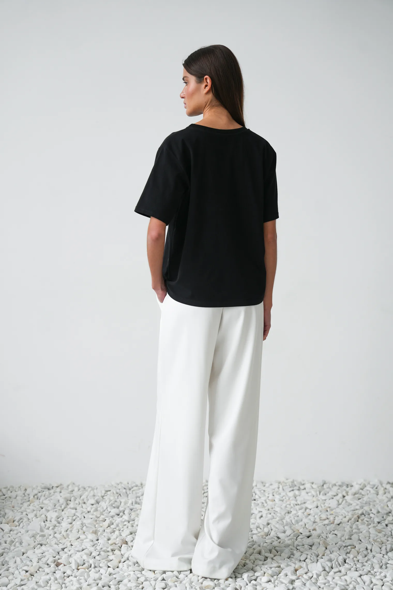 Футболка свободного кроя чёрного цвета фото 6