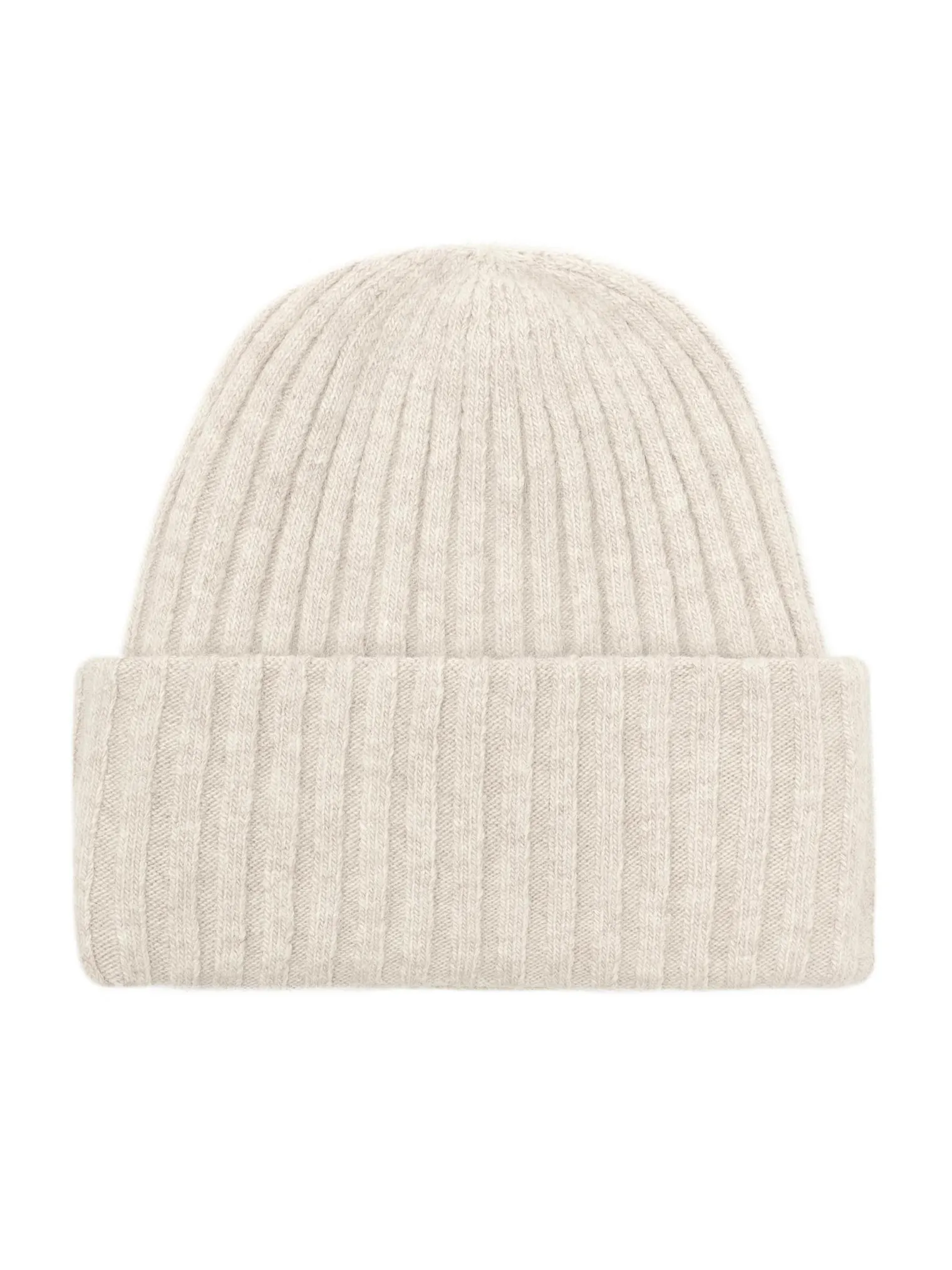 Шапка из ангоры двуслойная молочного цвета фото 1