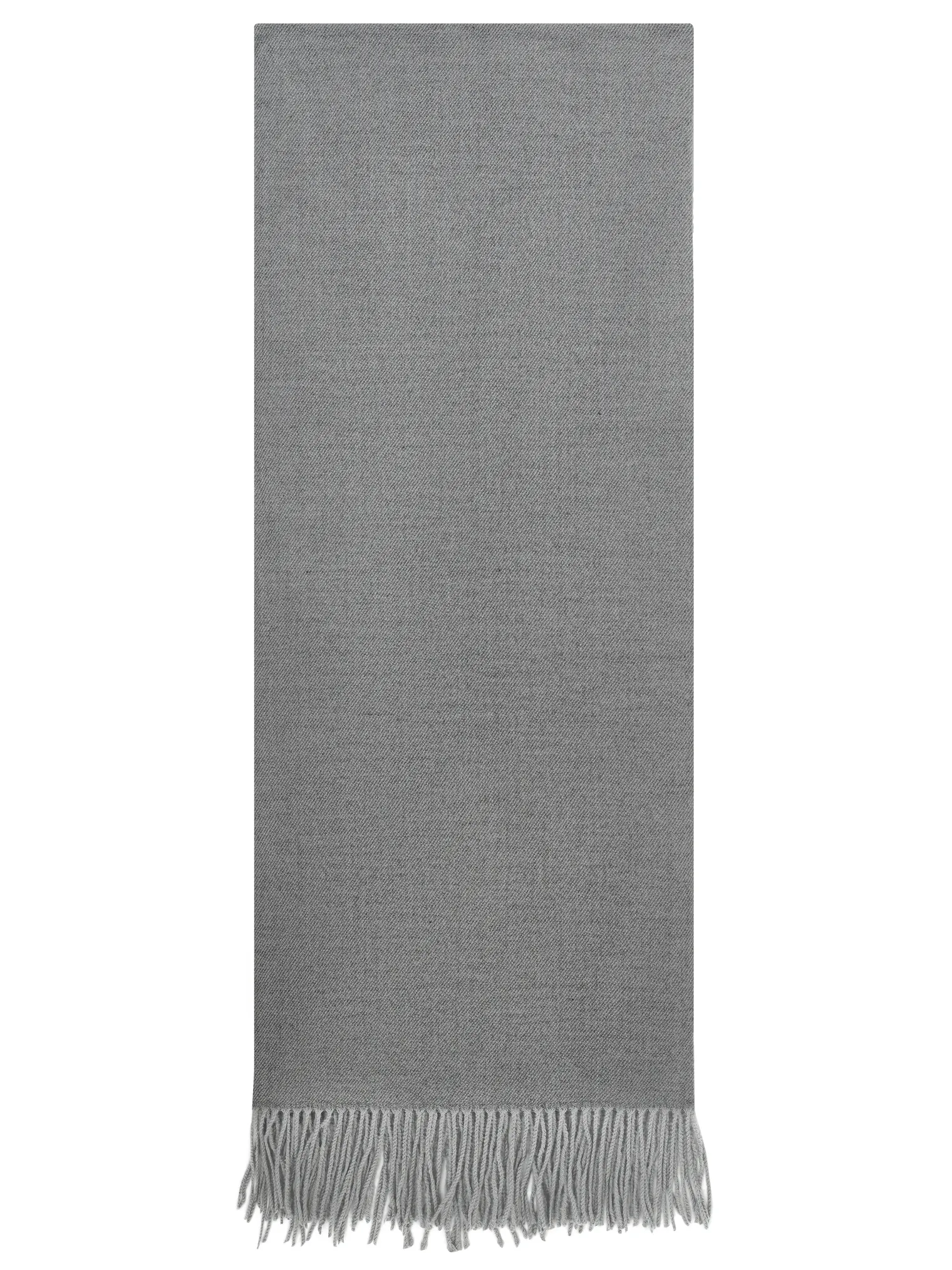 Палантин однотонный из вискозы серого цвета фото 2