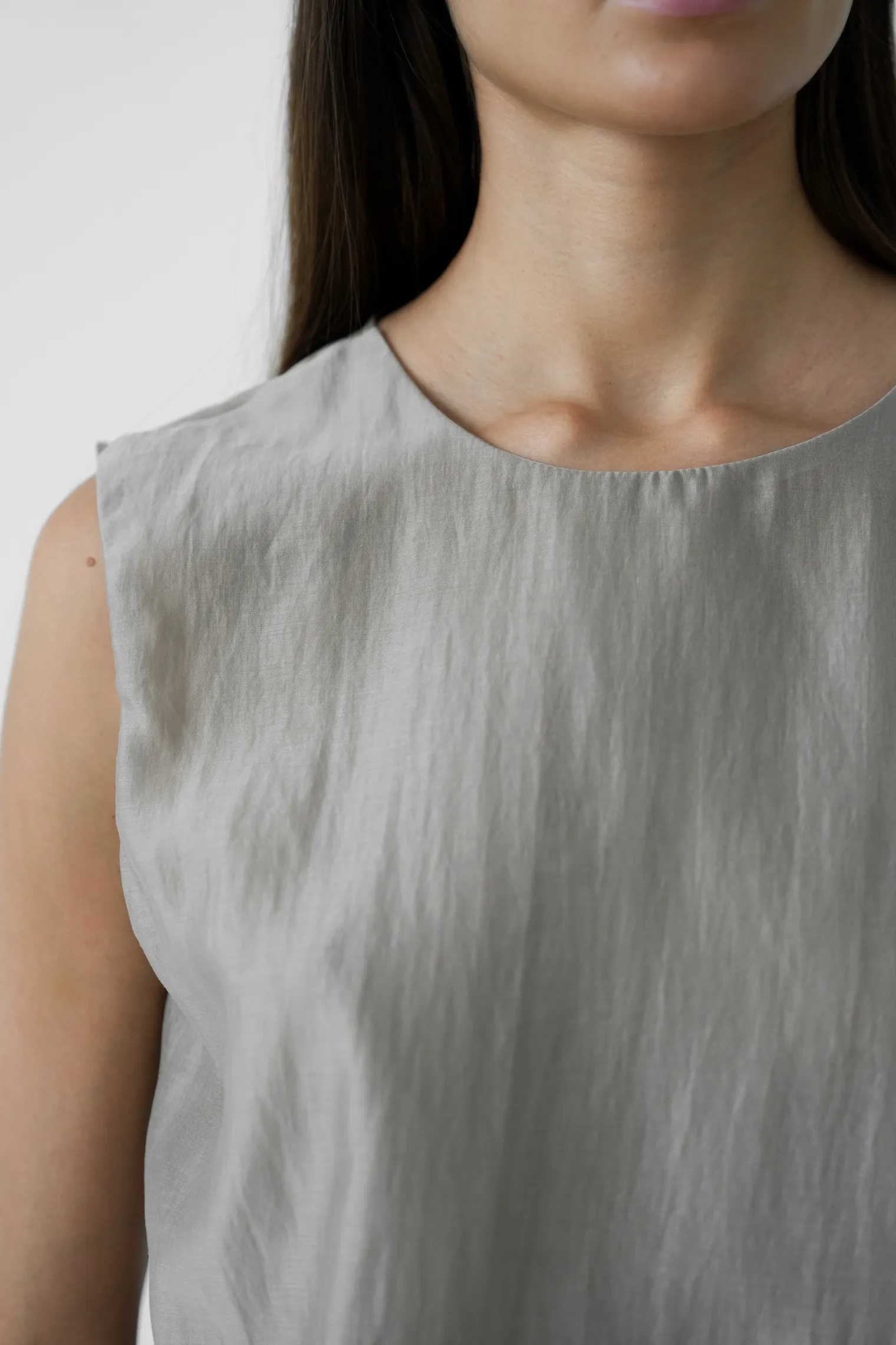 Топ из прозрачной ткани бежевого цвета фото 2