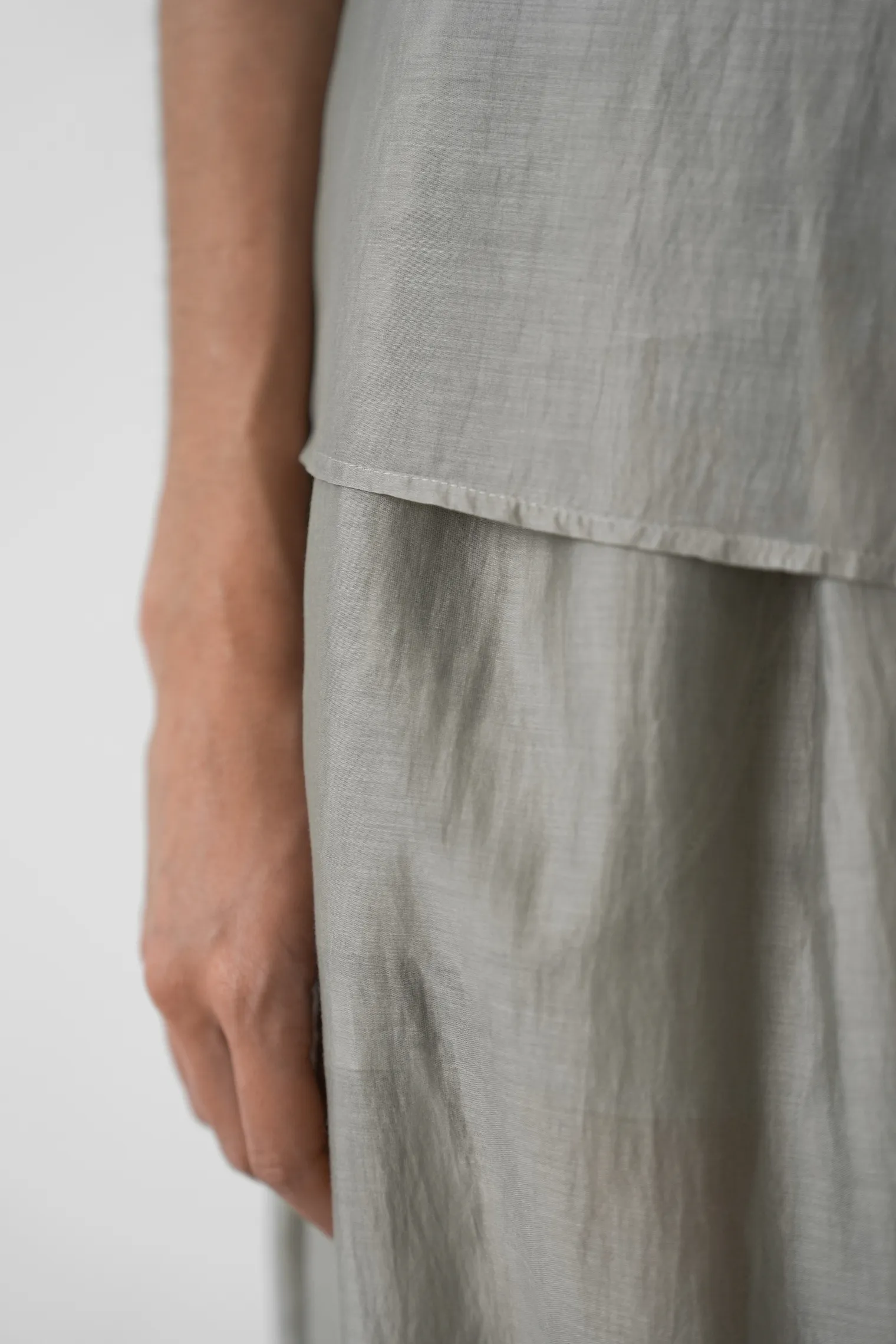 Топ из прозрачной ткани бежевого цвета фото 5