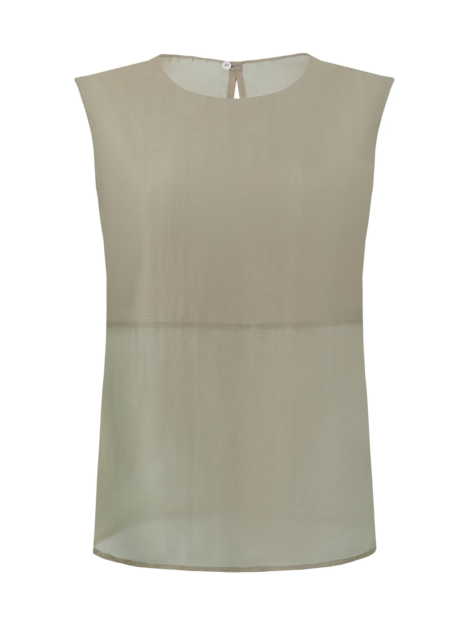 Топ из прозрачной ткани бежевого цвета фото 8