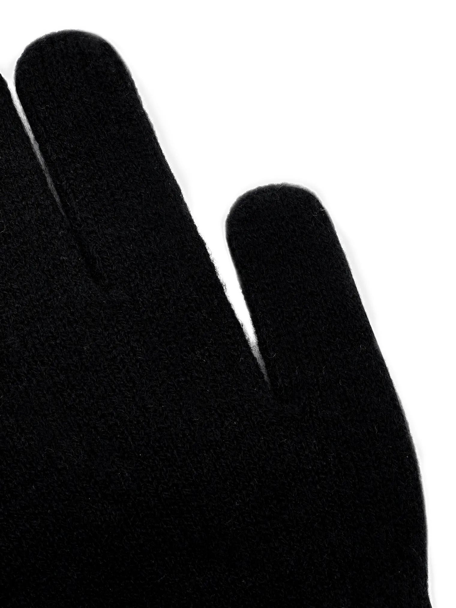 Перчатки из шерсти мериноса чёрного цвета фото 2