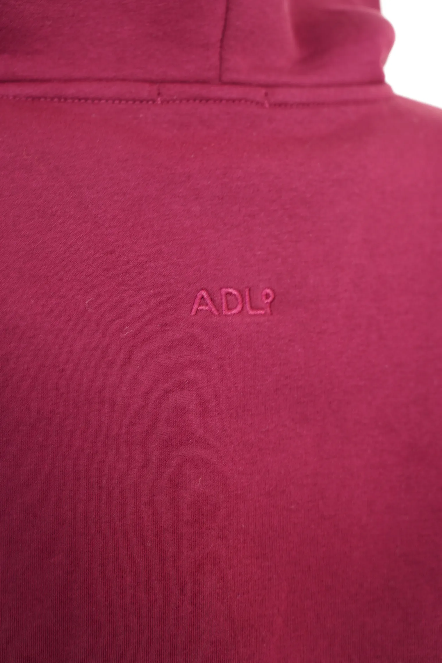 Худи свободного кроя с капюшоном бордового цвета фото 6