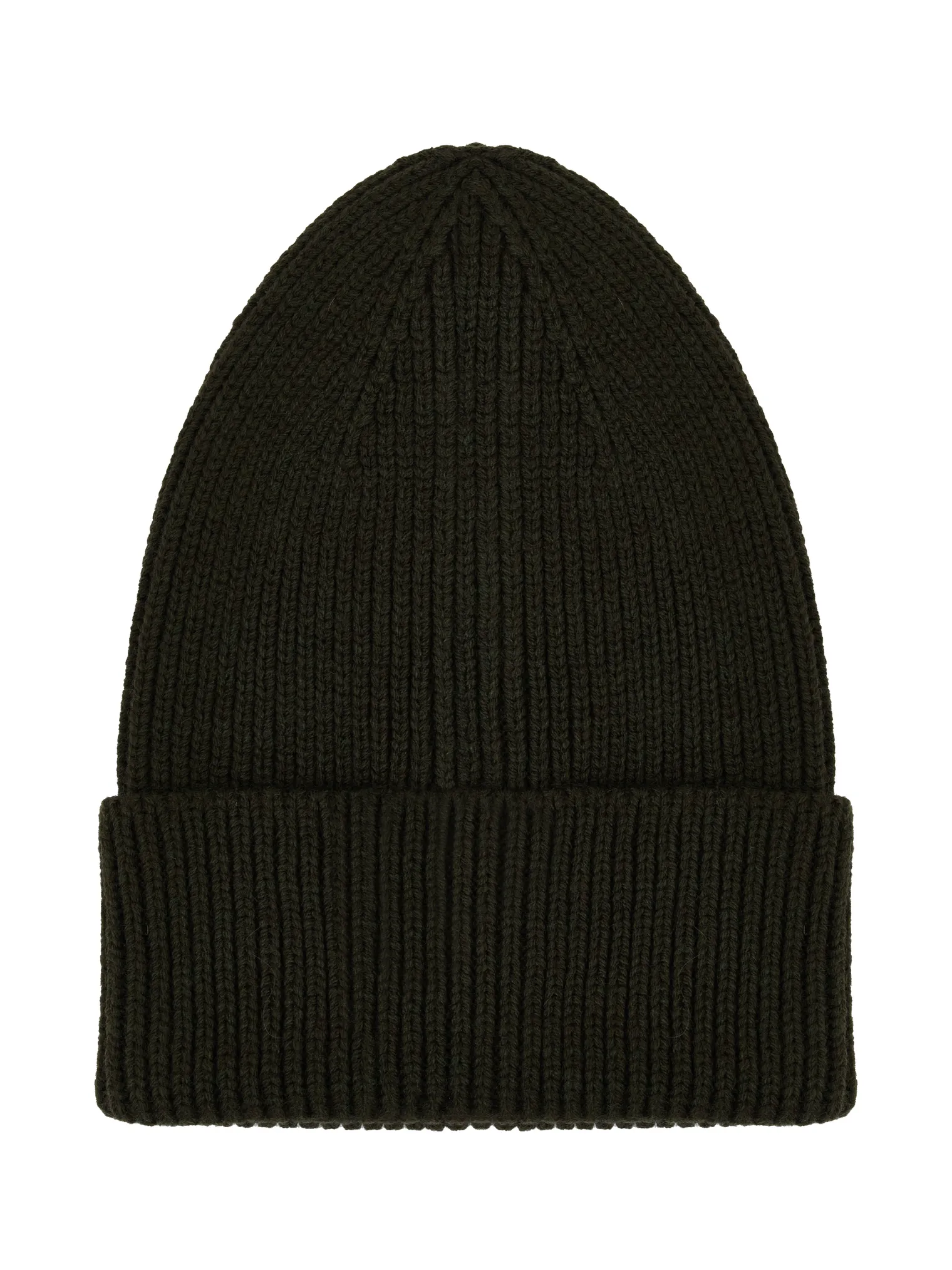 Шапка из шерсти мериноса цвета хаки фото 1