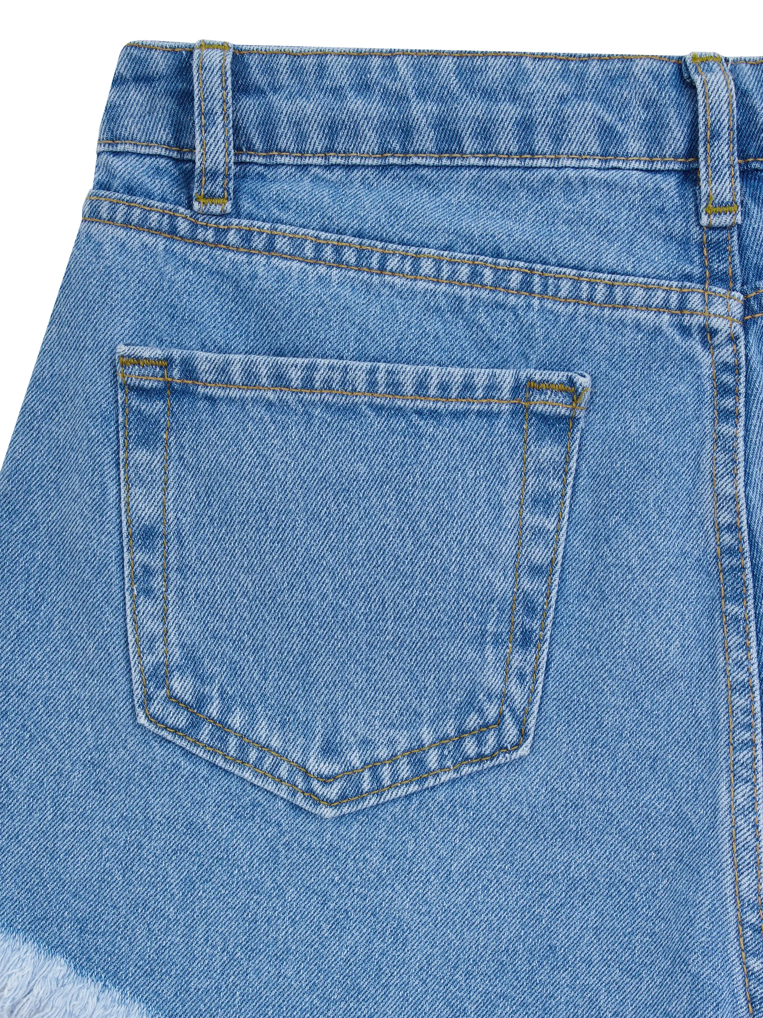 Шорты с завышенной талией голубого цвета фото 2