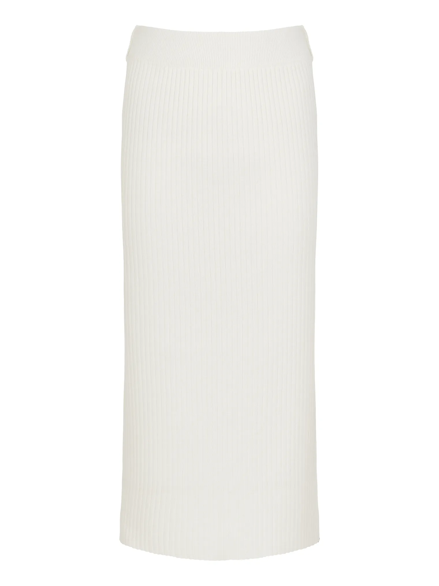 Юбка фактурной вязки белого цвета фото 1