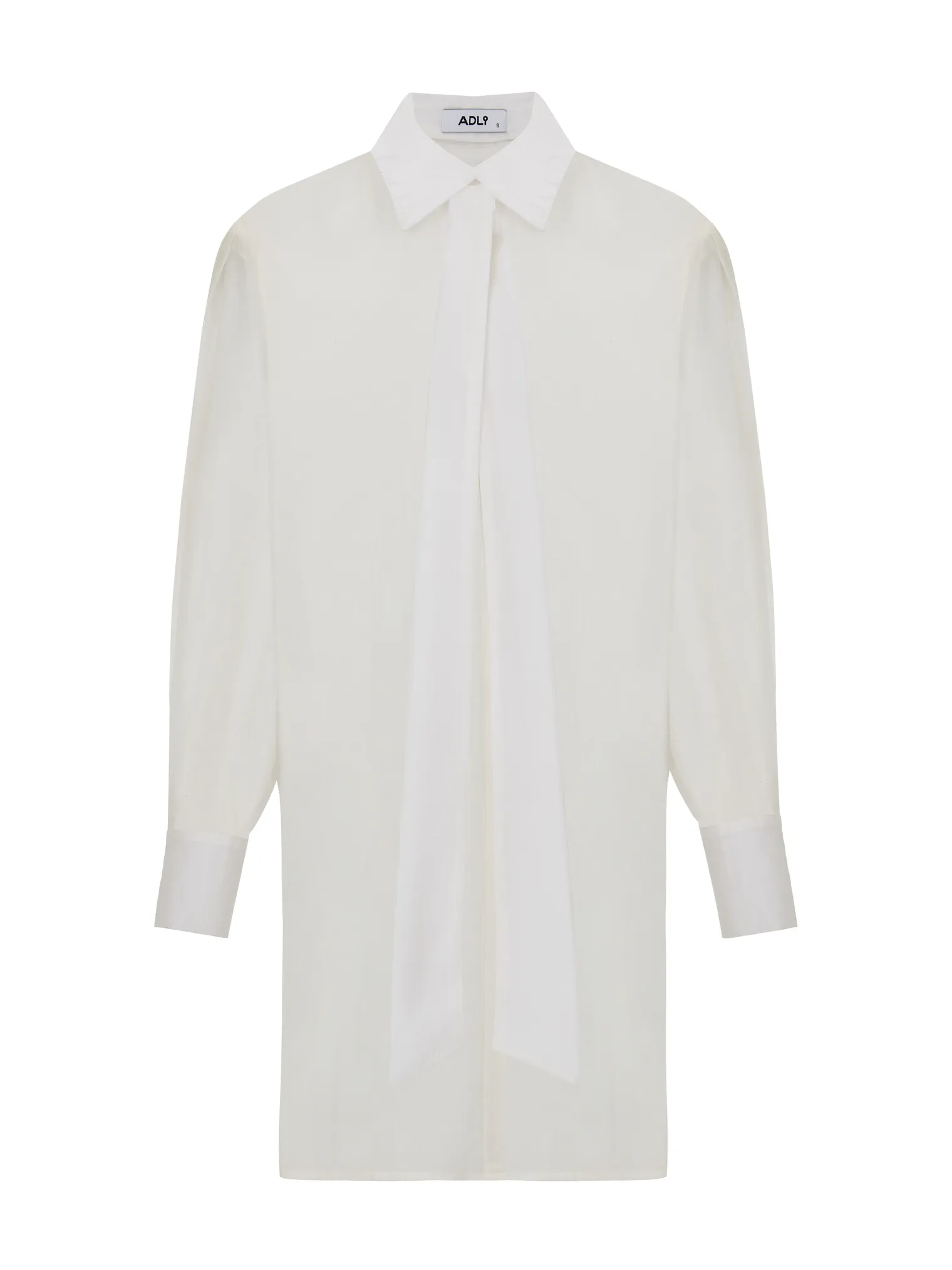 Рубашка из прозрачной ткани цвета тофу фото 8