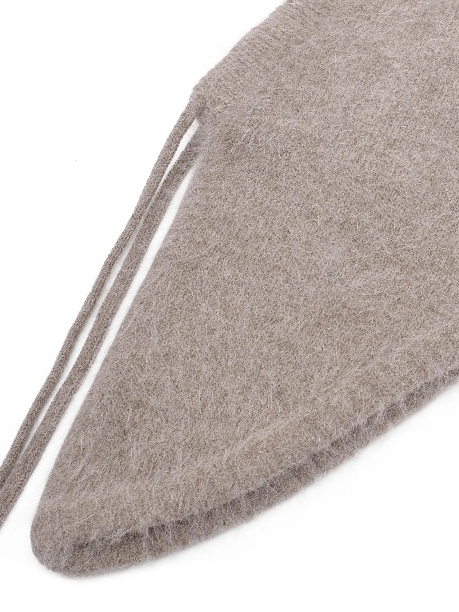 Капор из ангоры кофейного цвета фото 2