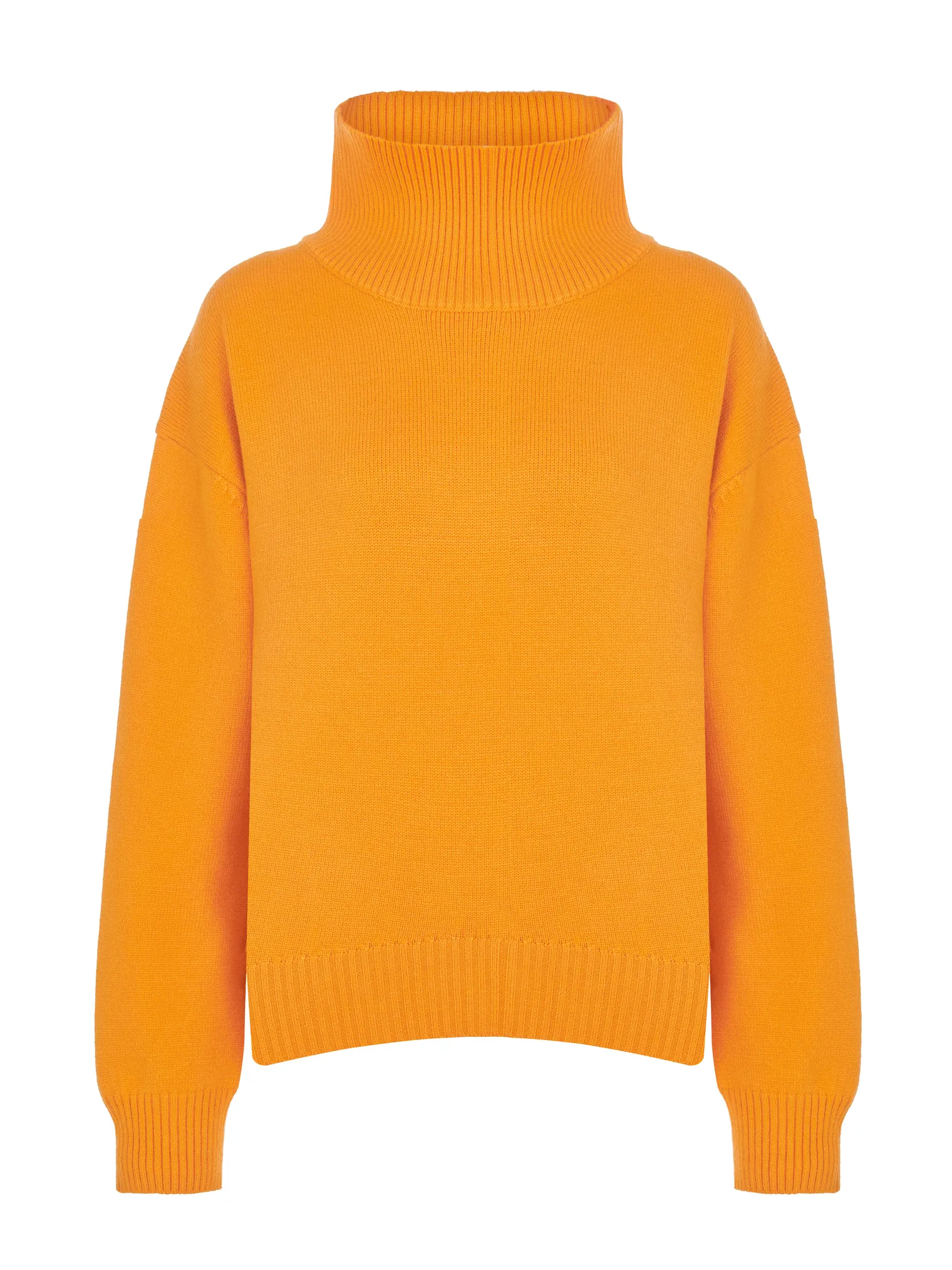 55.8788.07 Джемпер мелкой вязки с высоким воротником Апельсиновый фото 1