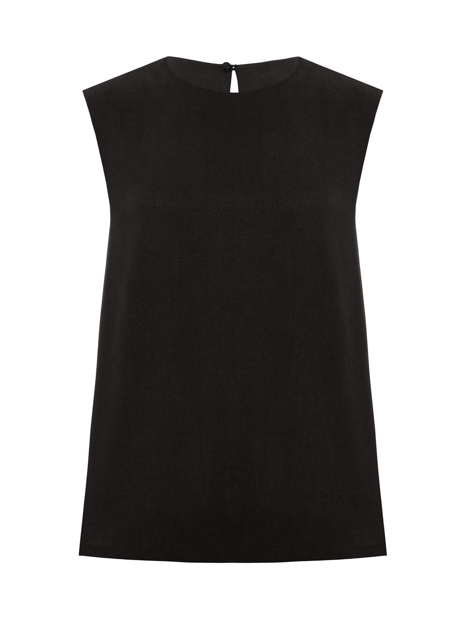 Топ из струящейся ткани чёрного цвета фото 8