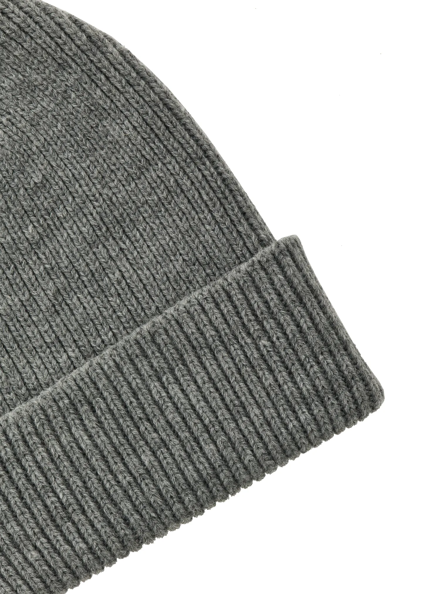 Шапка из шерсти мериноса пепельного цвета фото 2