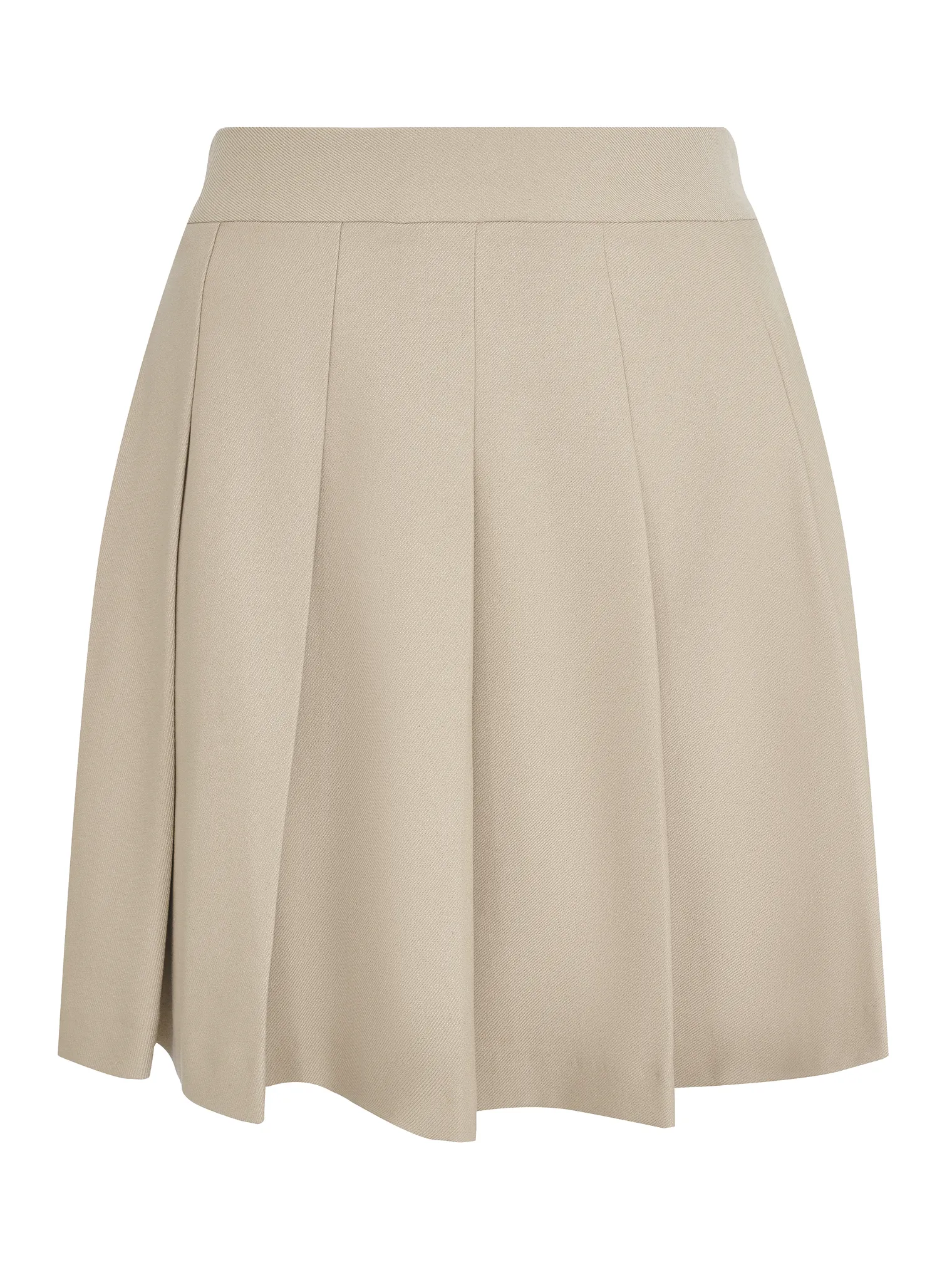 Юбка в складку с завышенной талией бежевого цвета фото 1