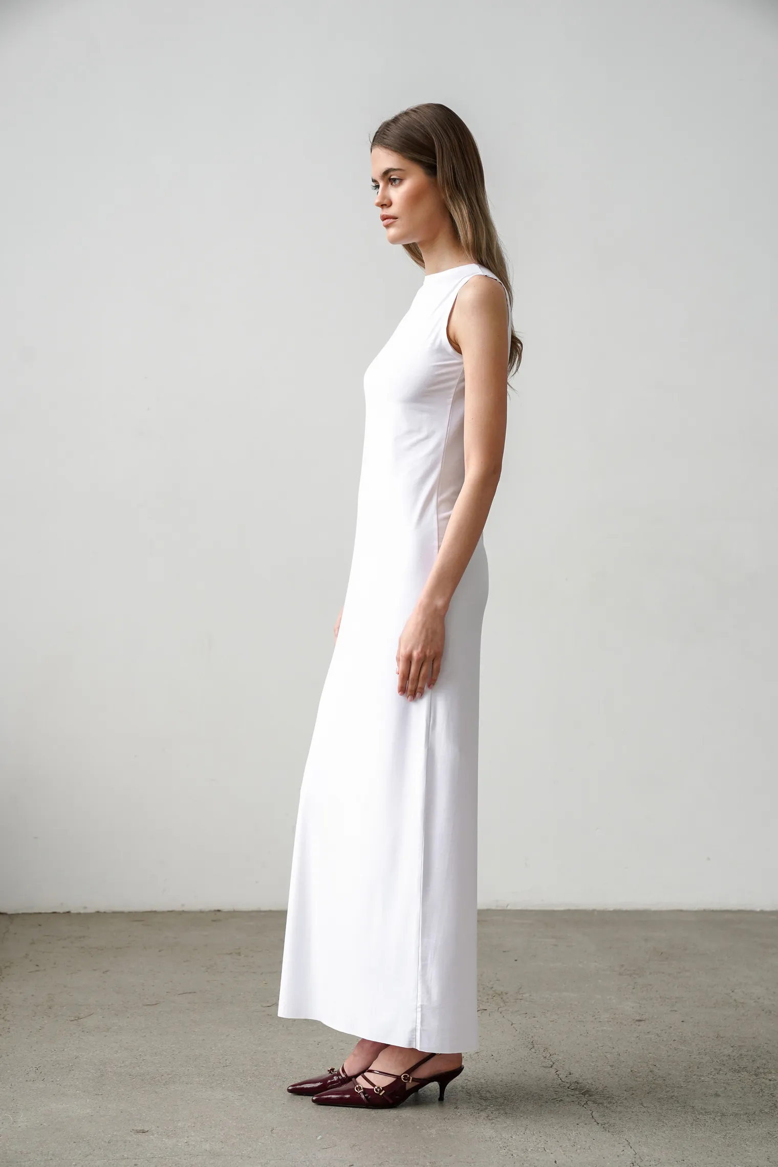 Платье макси белого цвета фото 3