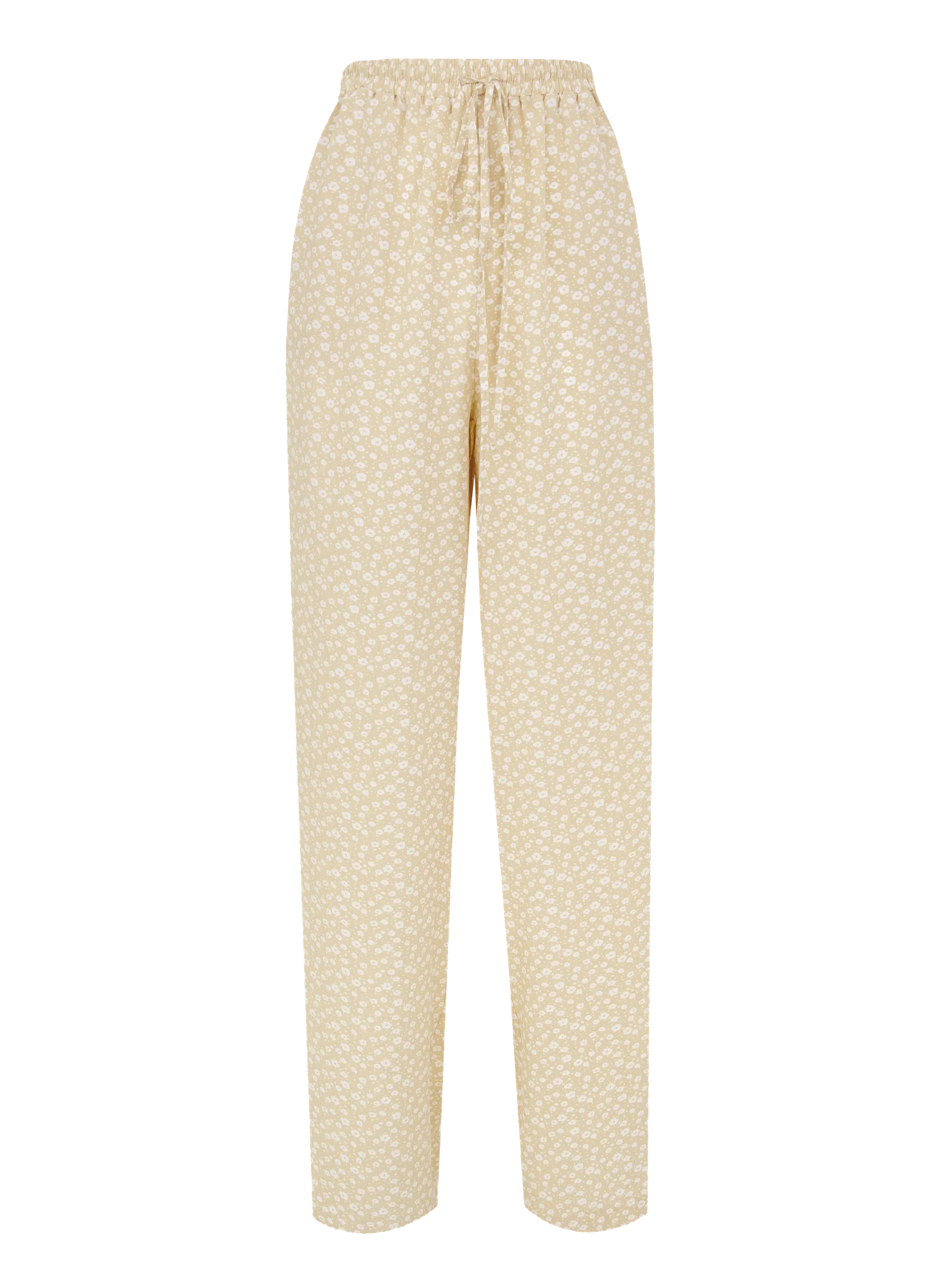 Костюм из хлопка: рубашка, брюки, топ с принтом в цвете бежевый/молочный фото 3