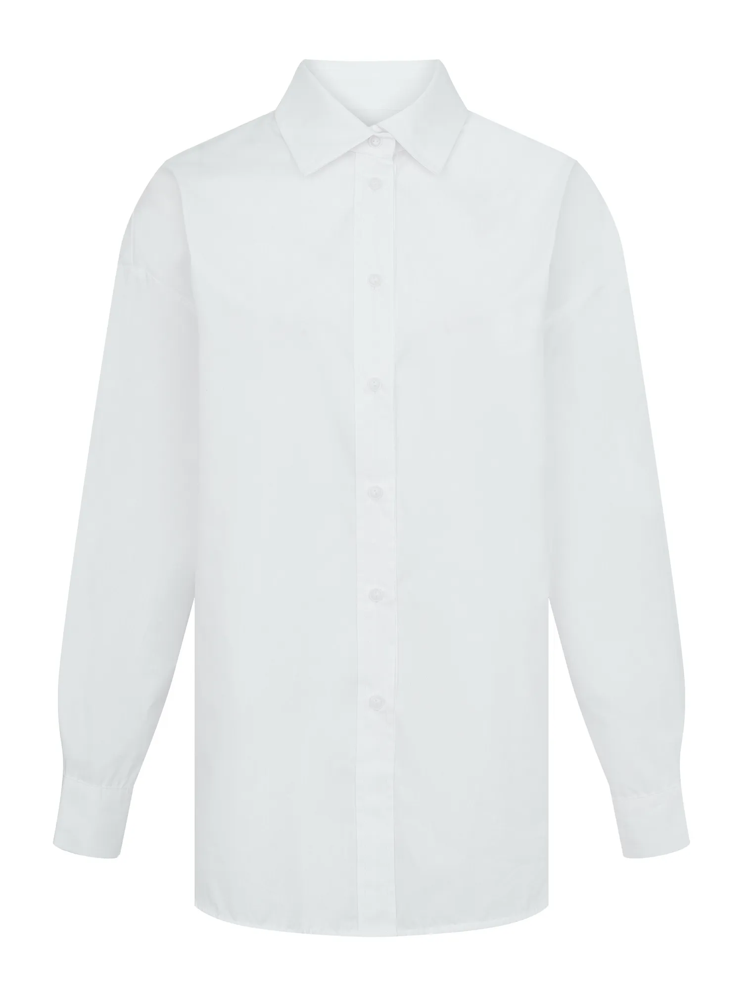 Рубашка свободного кроя белого цвета фото 1