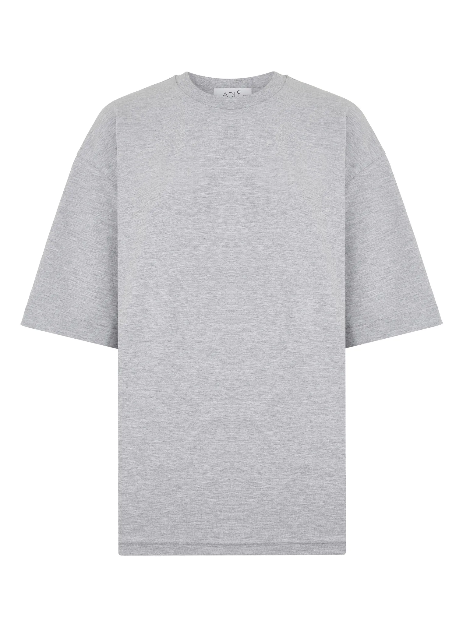 Футболка свободного кроя цвета серый меланж фото 1
