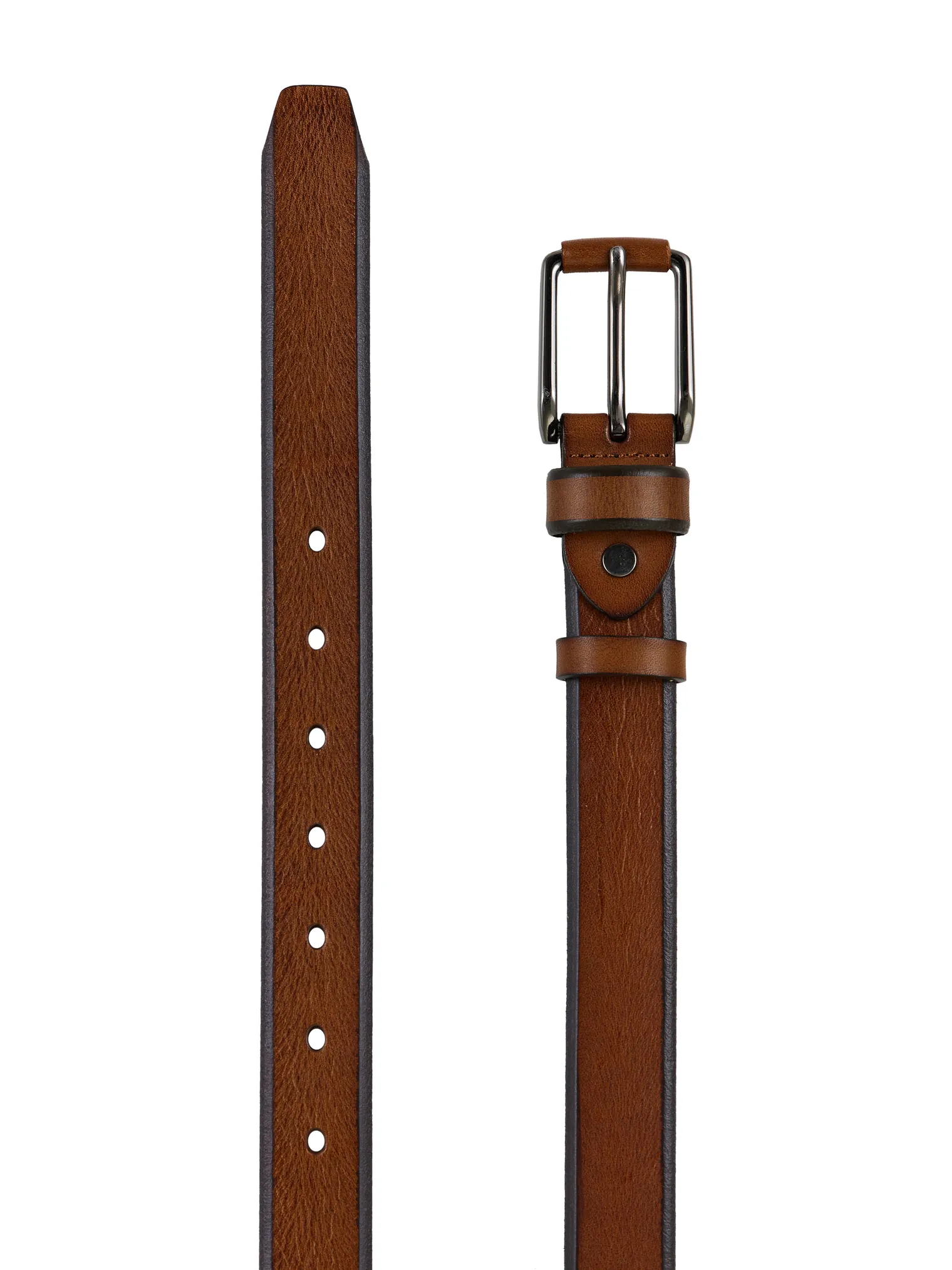 Ремень ручной работы коричневого цвета фото 2