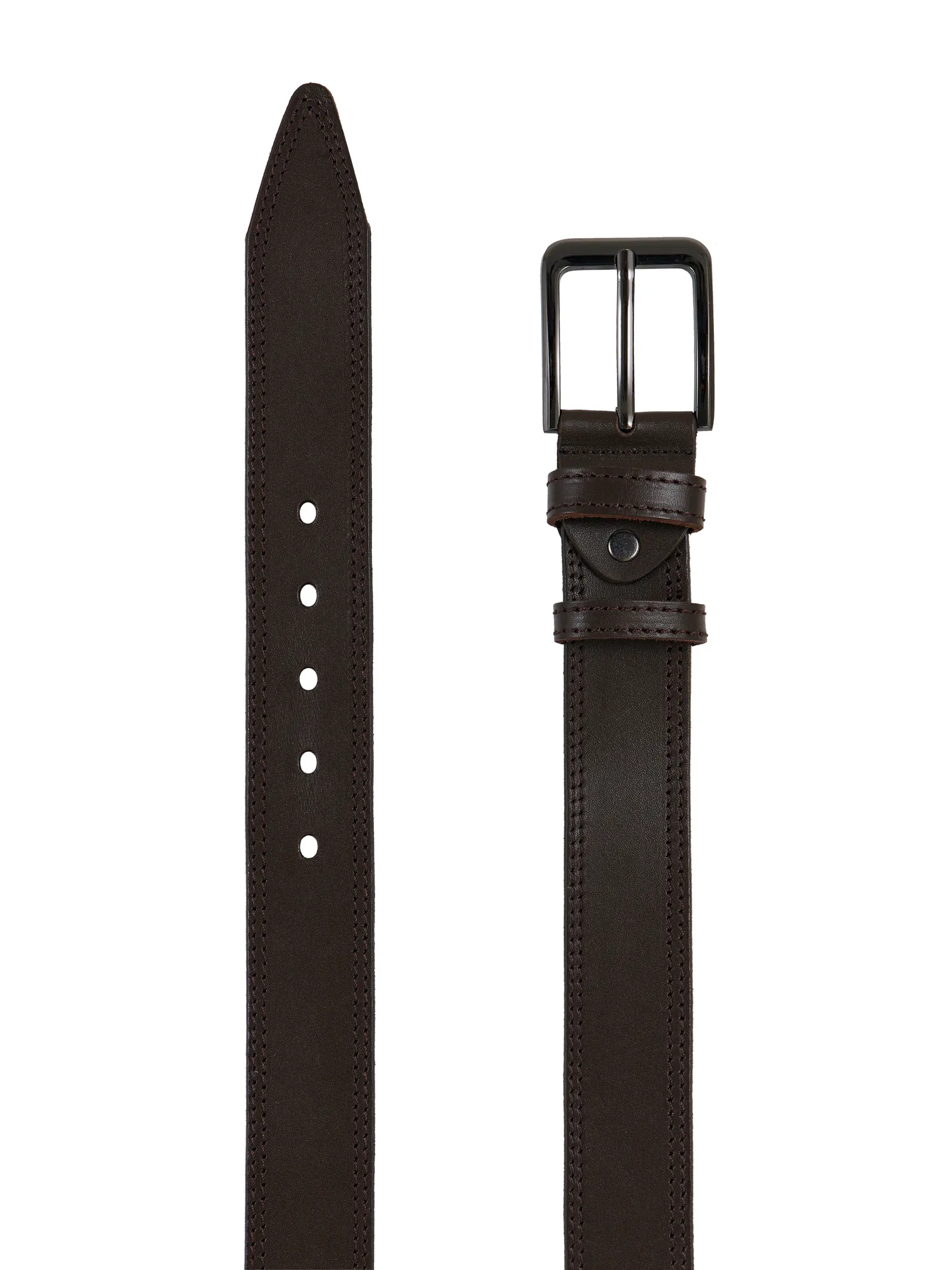 Ремень ручной работы цвета горький шоколад фото 2