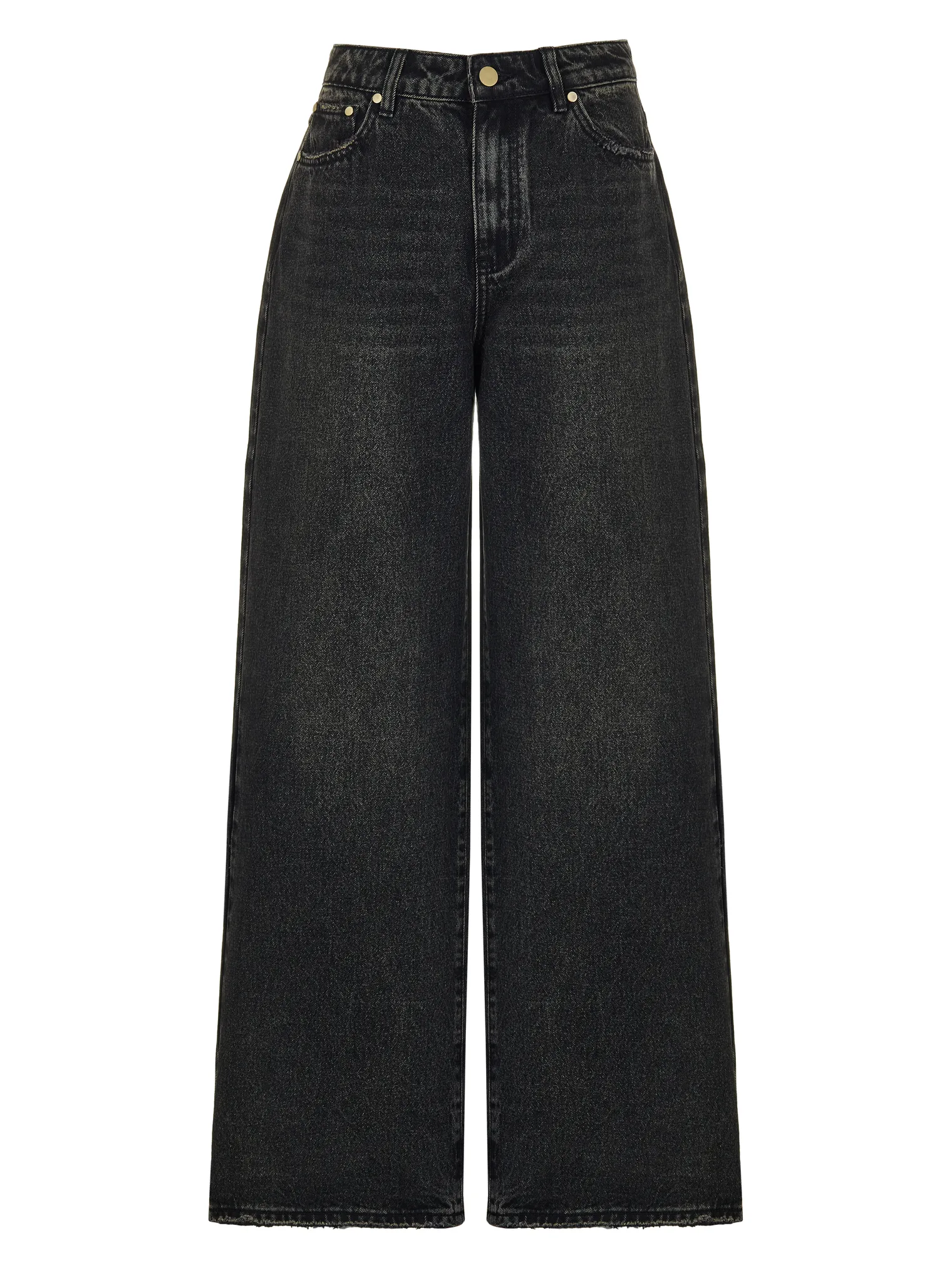 Джинсы свободного кроя в винтажном стиле графитового цвета фото 9